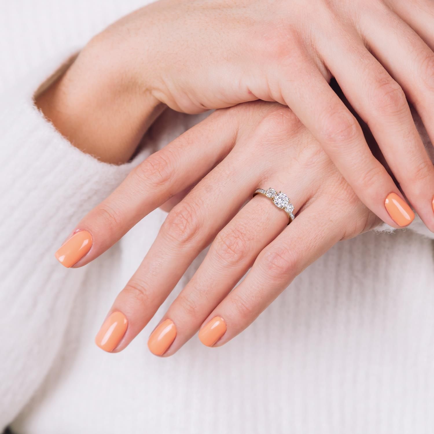 10k Yellow Gold Created Moissanite Ring sold by Lord & Taylor product image thumbnail 5