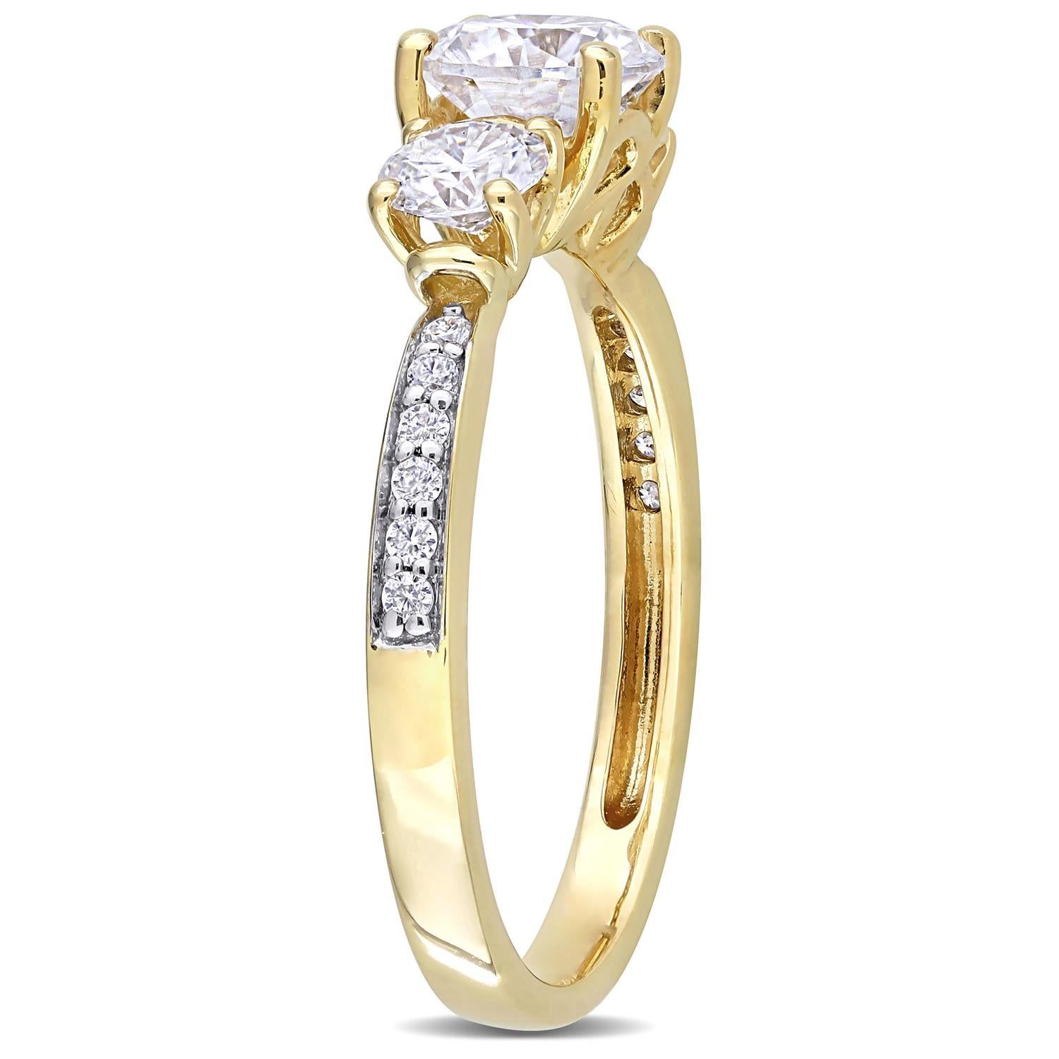 10k Yellow Gold Created Moissanite Ring sold by Lord & Taylor product image thumbnail 2