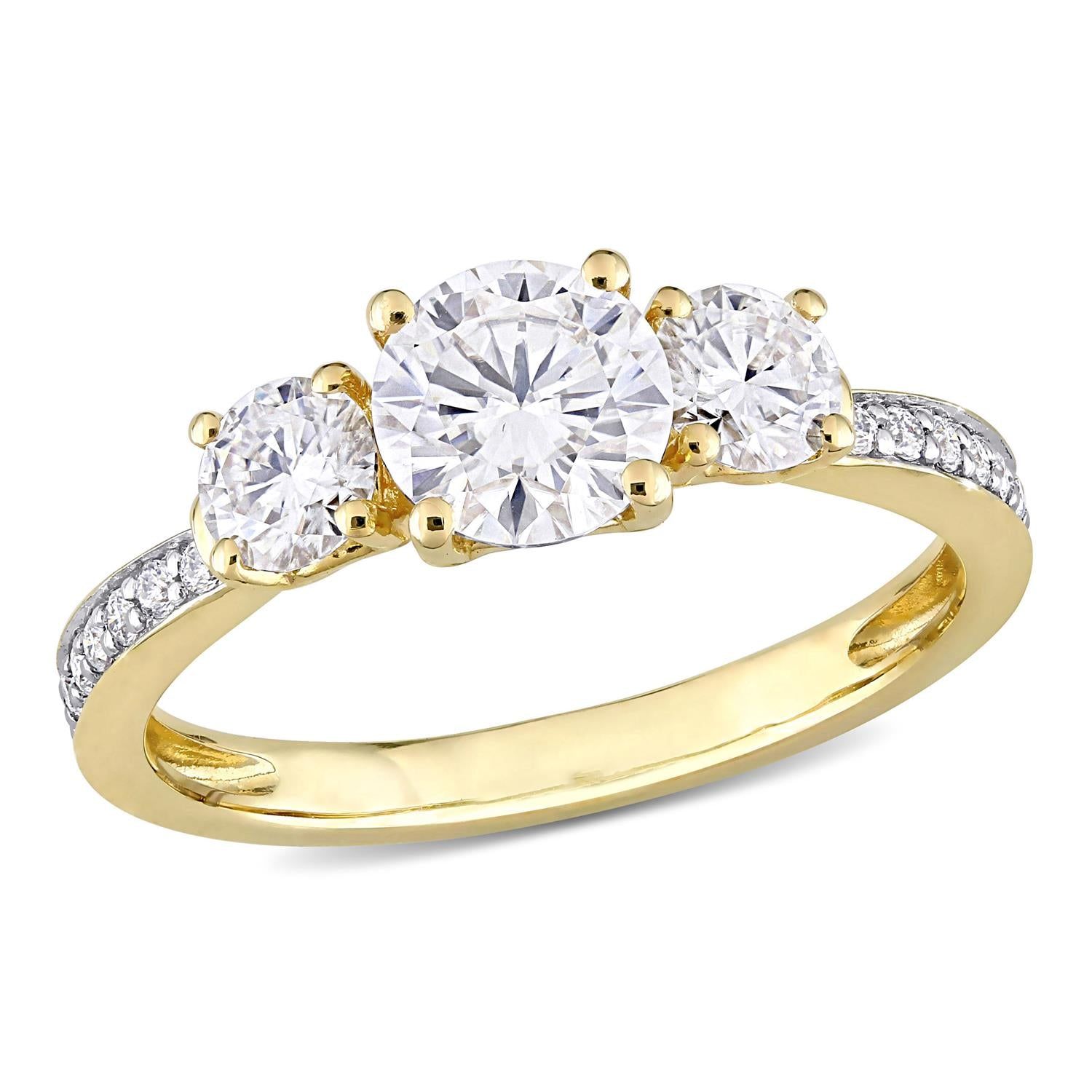 10k Yellow Gold Created Moissanite Ring sold by Lord & Taylor product image thumbnail 7