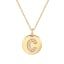 Yellow Sterling Silver Cubic Zirconia Letter Initial Disc Pendant Necklace sold by Lord & Taylor product image thumbnail 4