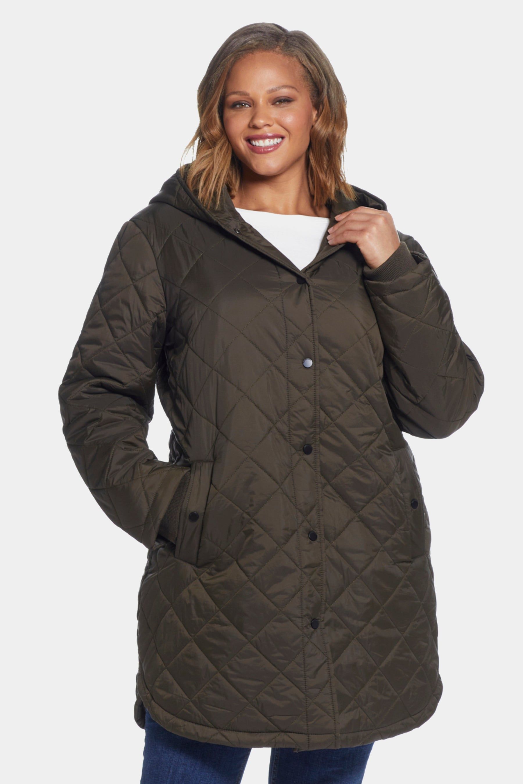 Hooded Quilted Duffle Coat sold by Lord & Taylor