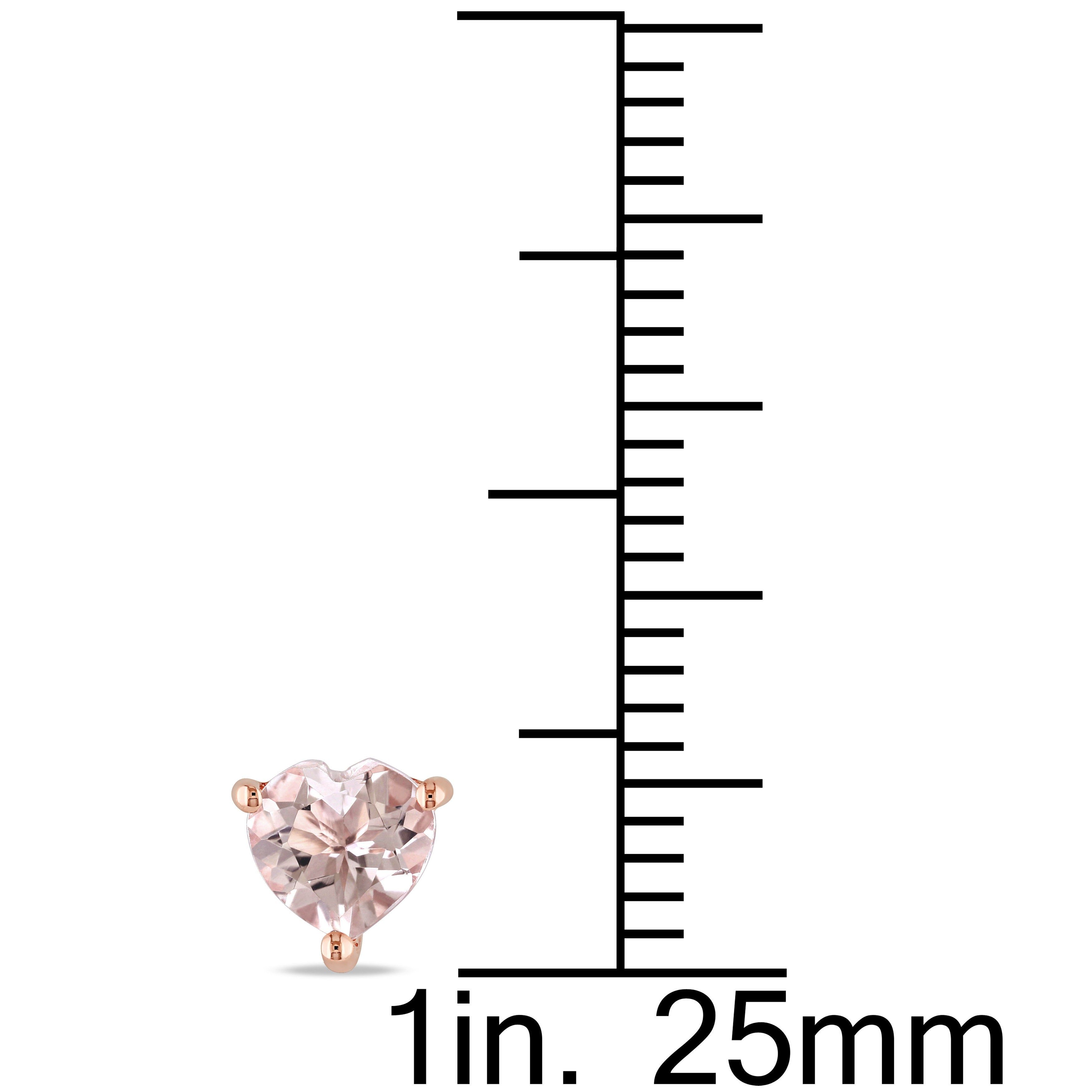 Morganite Heart Stud Earrings sold by Lord & Taylor product image thumbnail 2