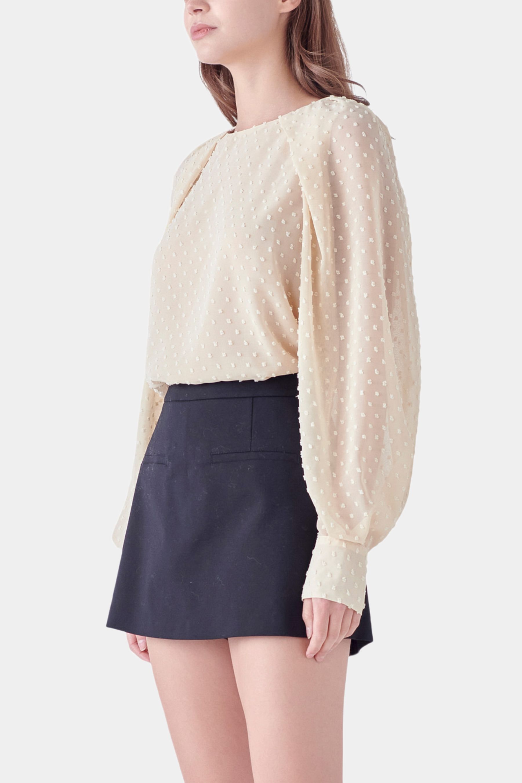 Long Sleeve Swiss Dot Blouse sold by Lord & Taylor product image thumbnail 3