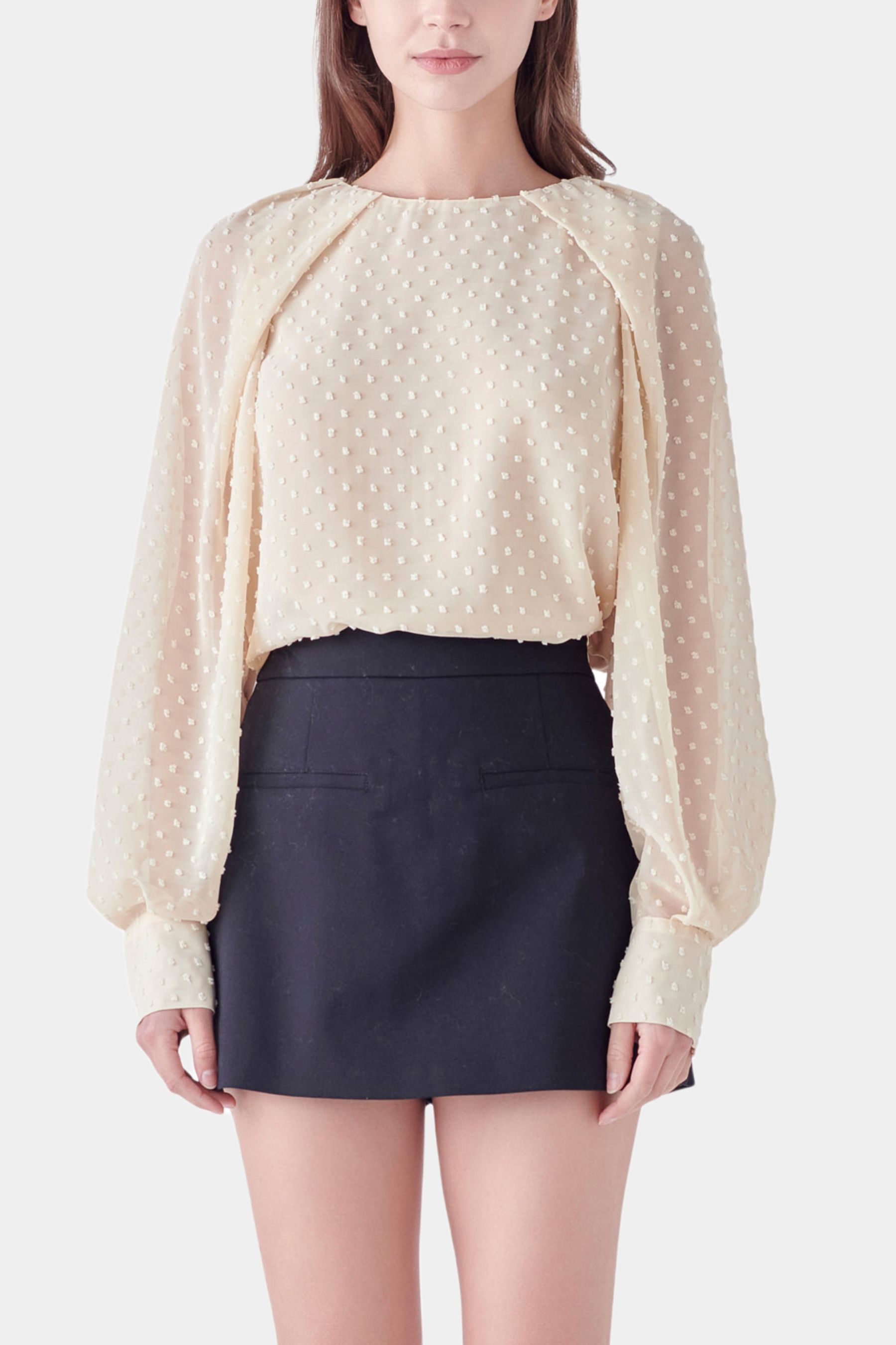 Long Sleeve Swiss Dot Blouse sold by Lord & Taylor product image thumbnail 2