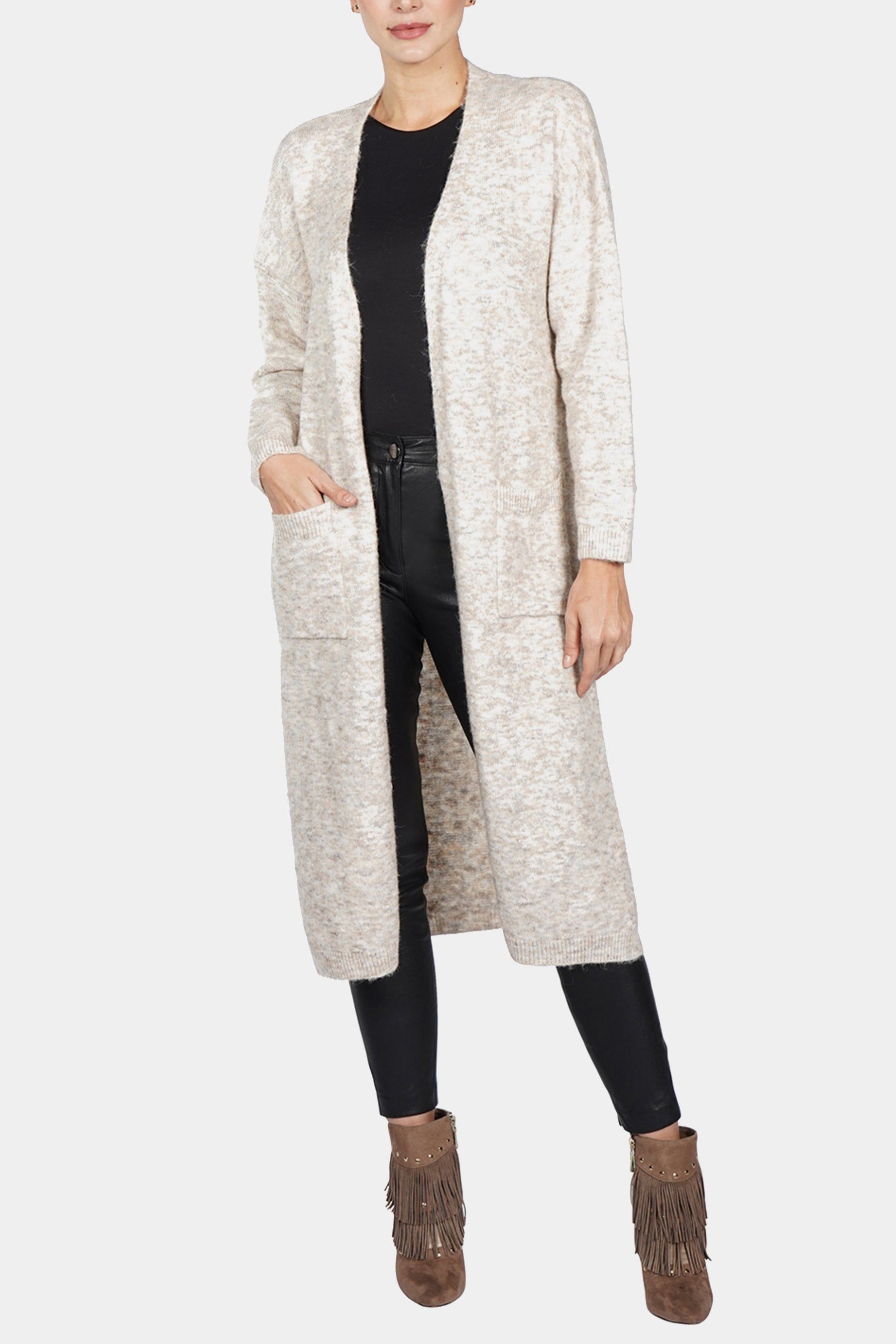Long Sleeve Longline Pocket Cardigan sold by Lord & Taylor