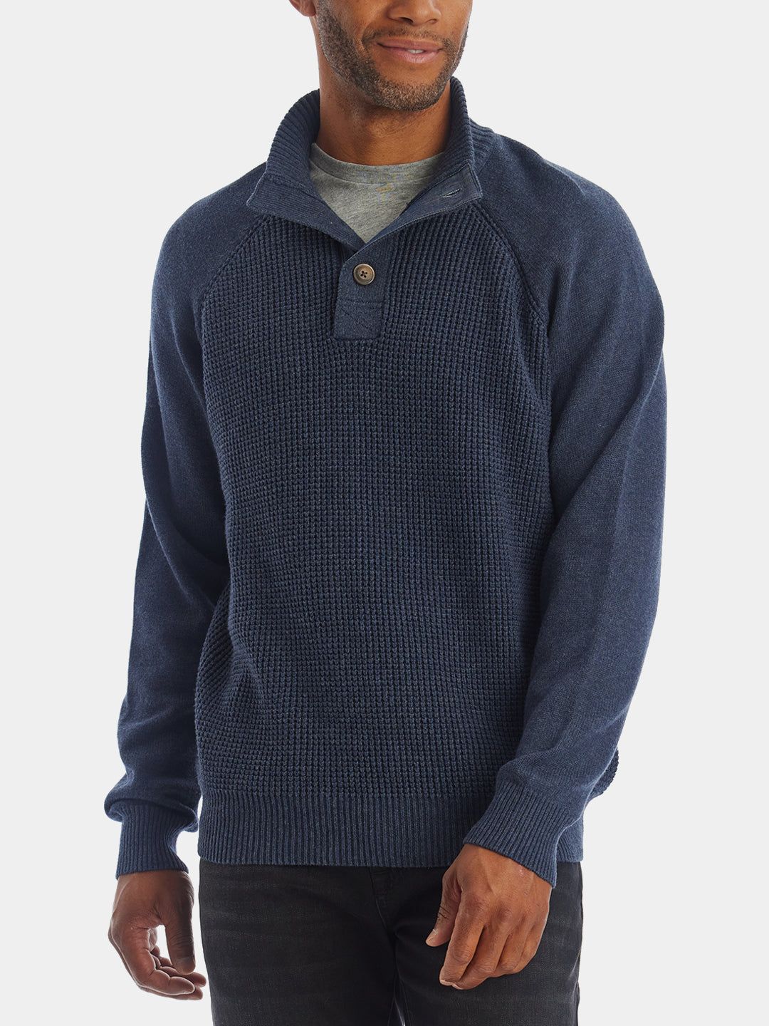 Button Up Mock Neck Sweater sold by Lord & Taylor