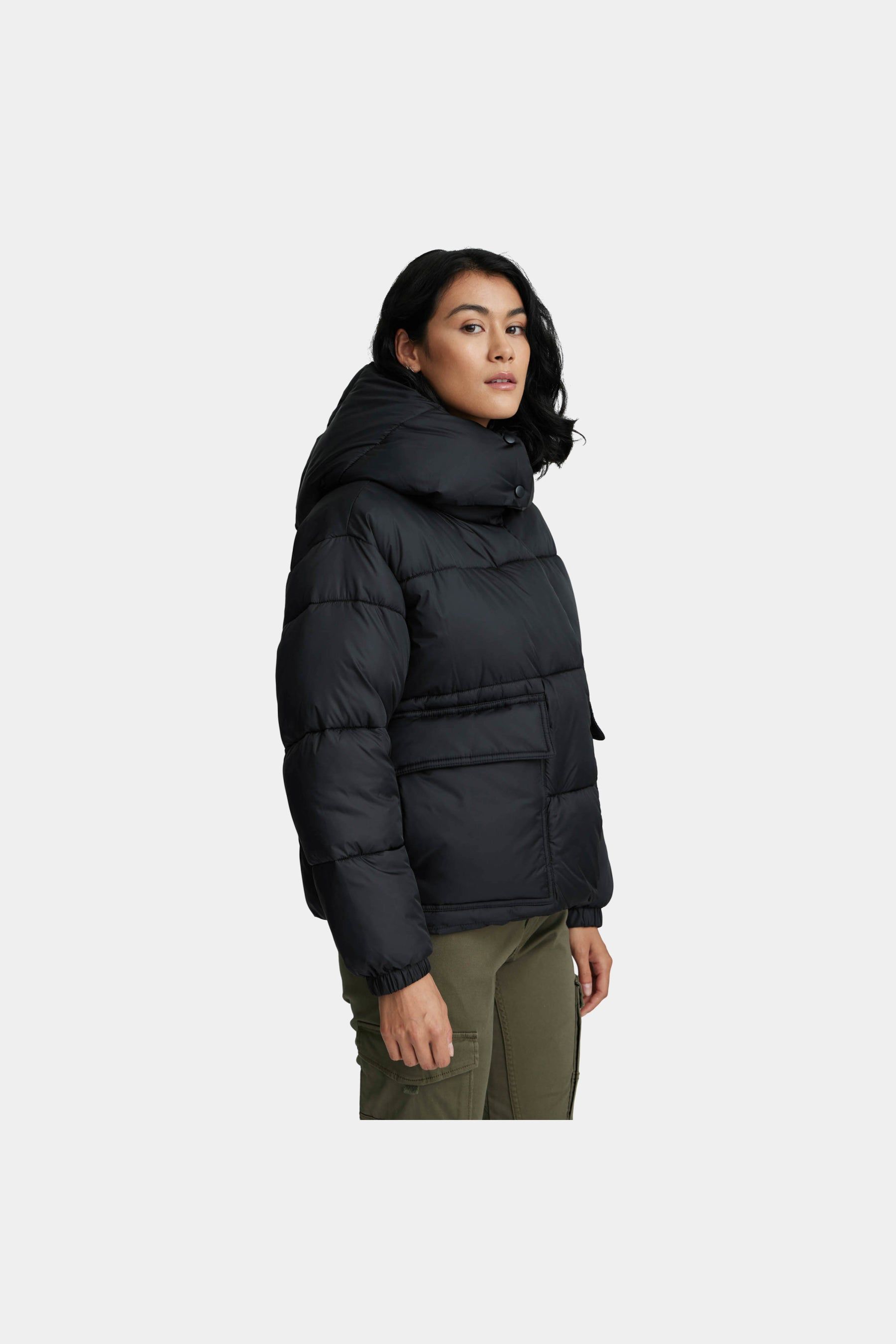 Detachable Hood Wonder Puffer Cropped Jacket sold by Lord & Taylor product image thumbnail 2