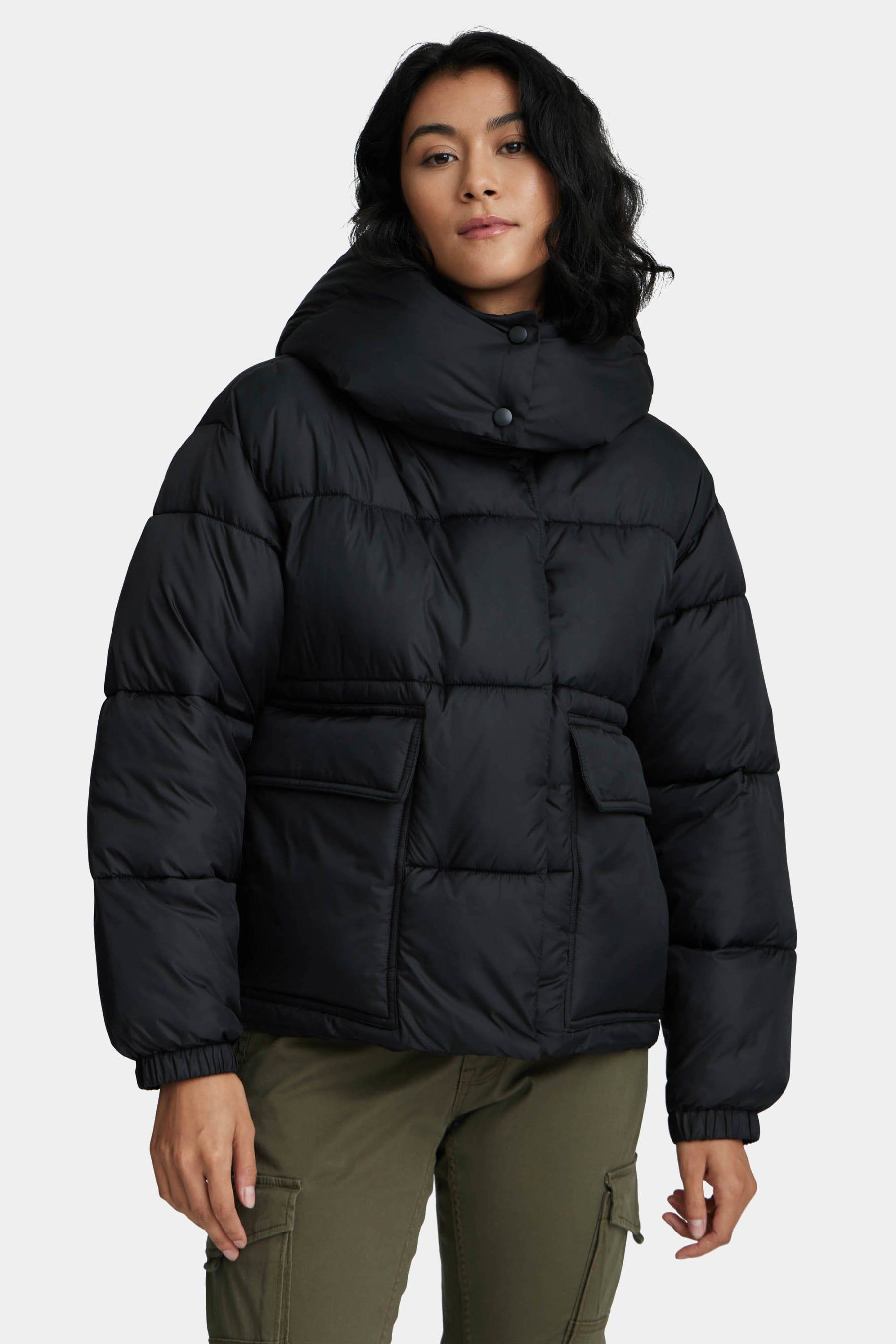 Detachable Hood Wonder Puffer Cropped Jacket sold by Lord & Taylor