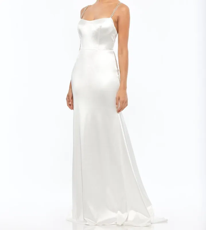 Satin Sheath Gown sold by Lord & Taylor