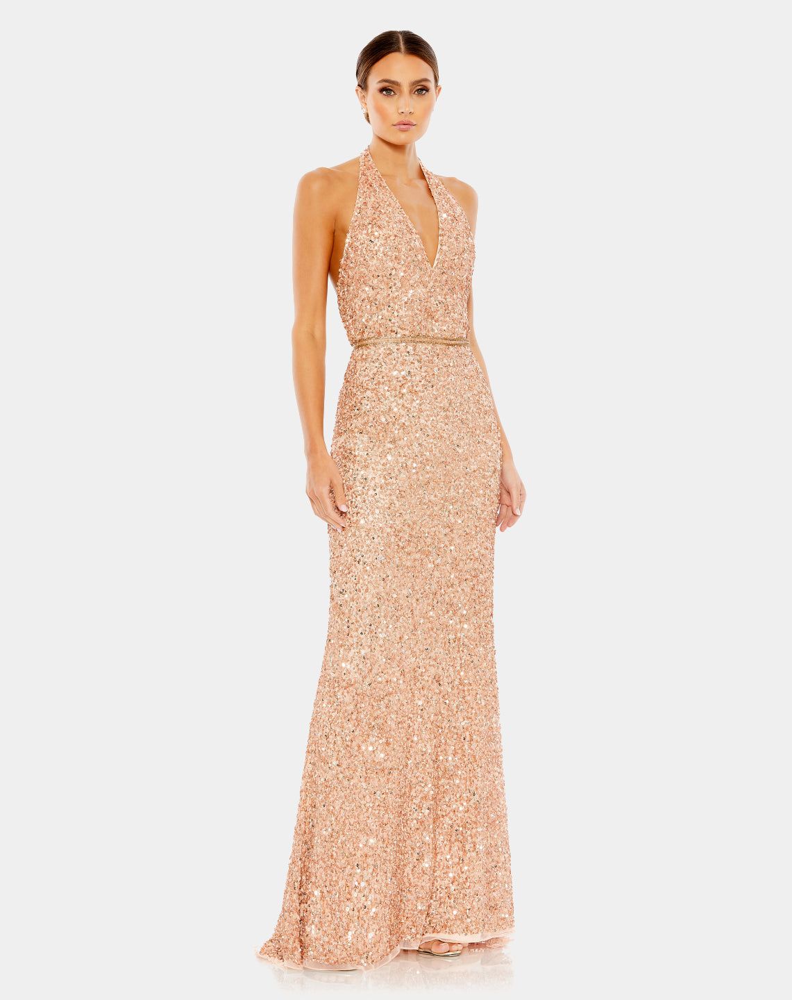 Sleeveless Halter Neck Gown sold by Lord & Taylor