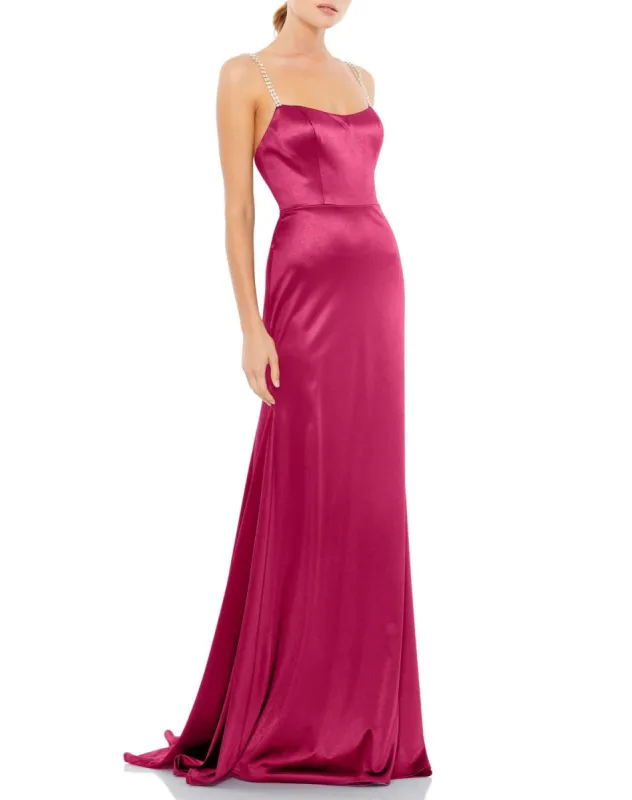 Satin Crystal-Encrusted Evening Gown sold by Lord & Taylor