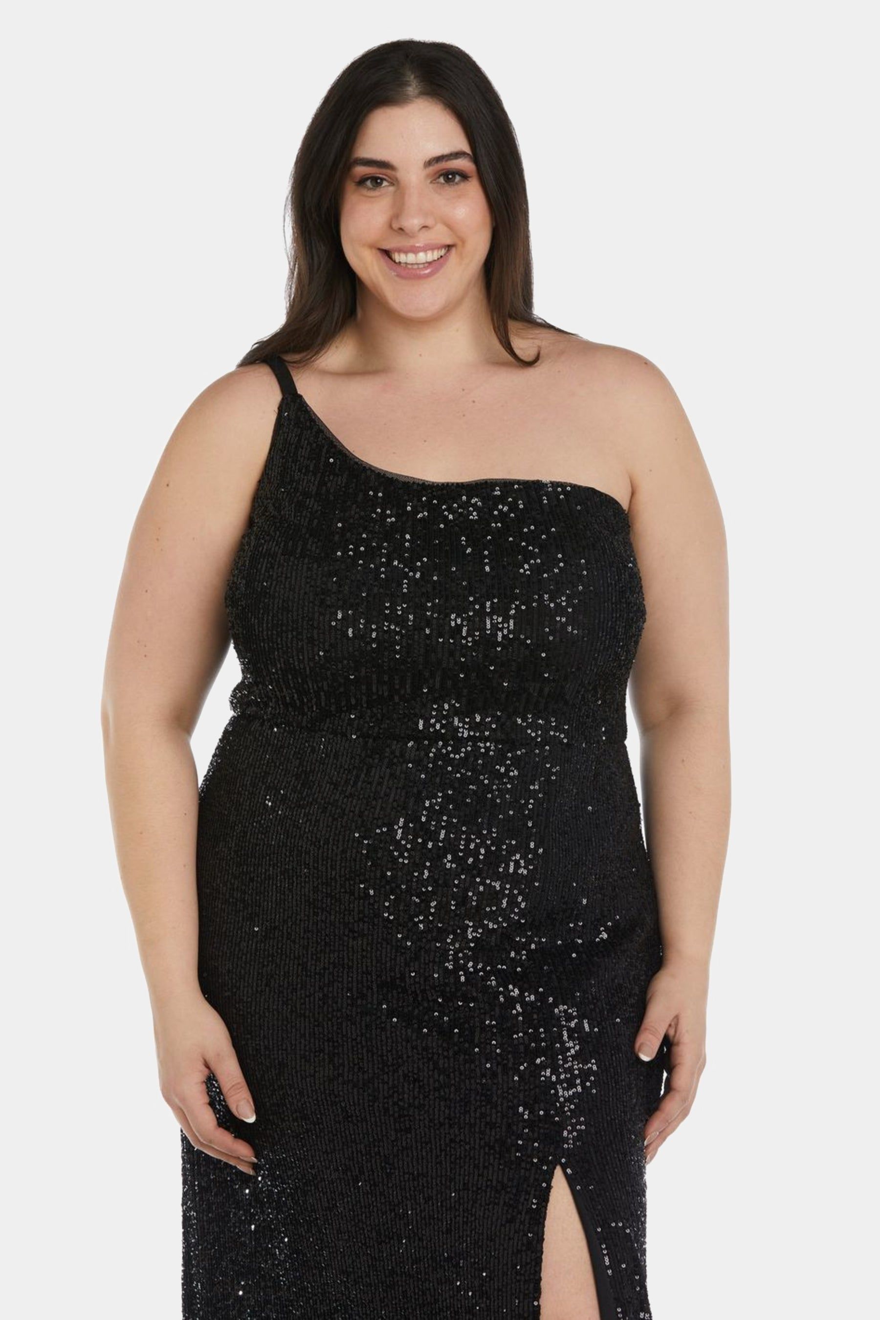 Long One Shoulder Sequin Dress sold by Lord & Taylor product image thumbnail 6