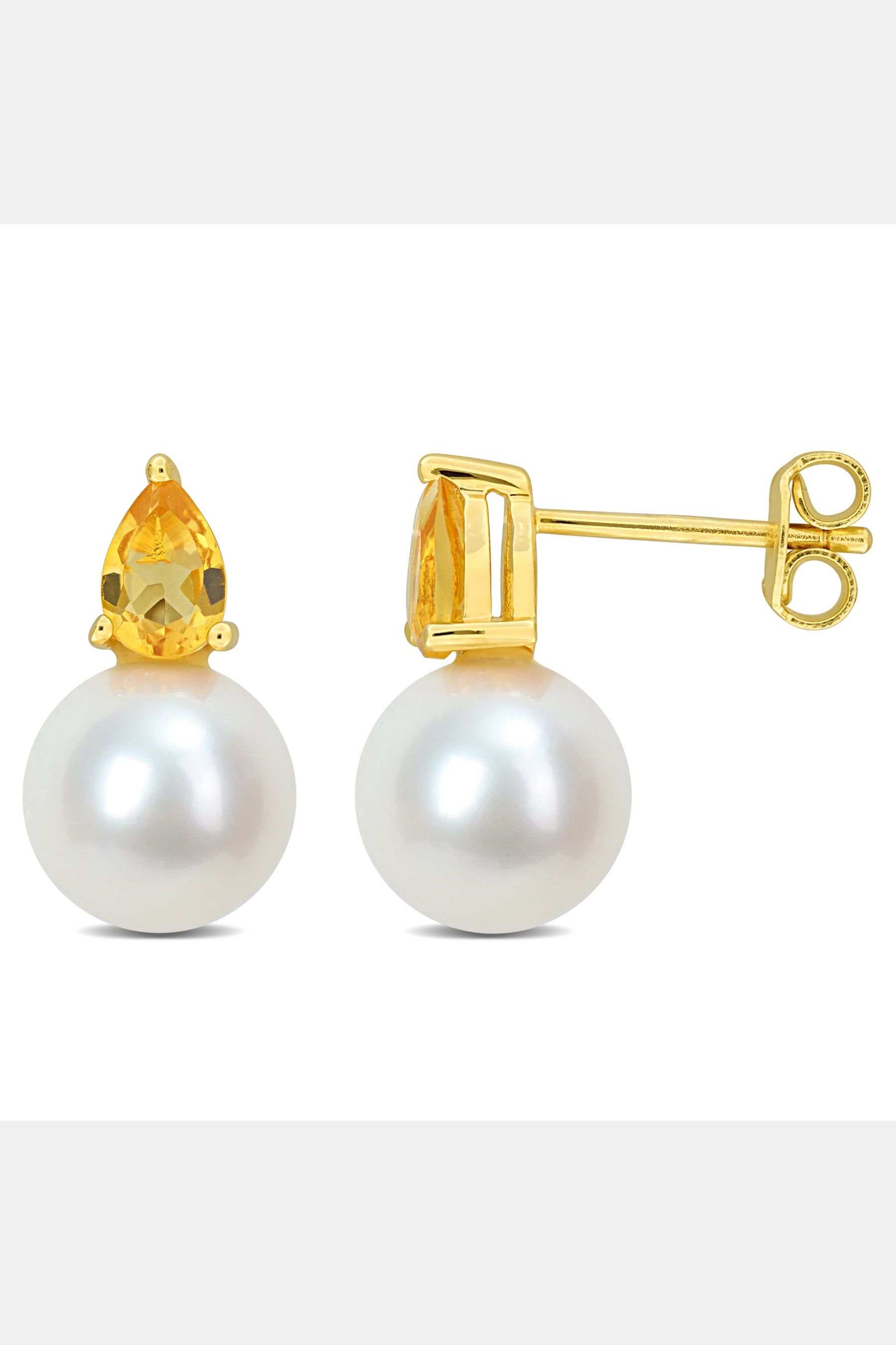 Freshwater Cultured Pearl And Citrine Drop Earrings sold by Lord & Taylor