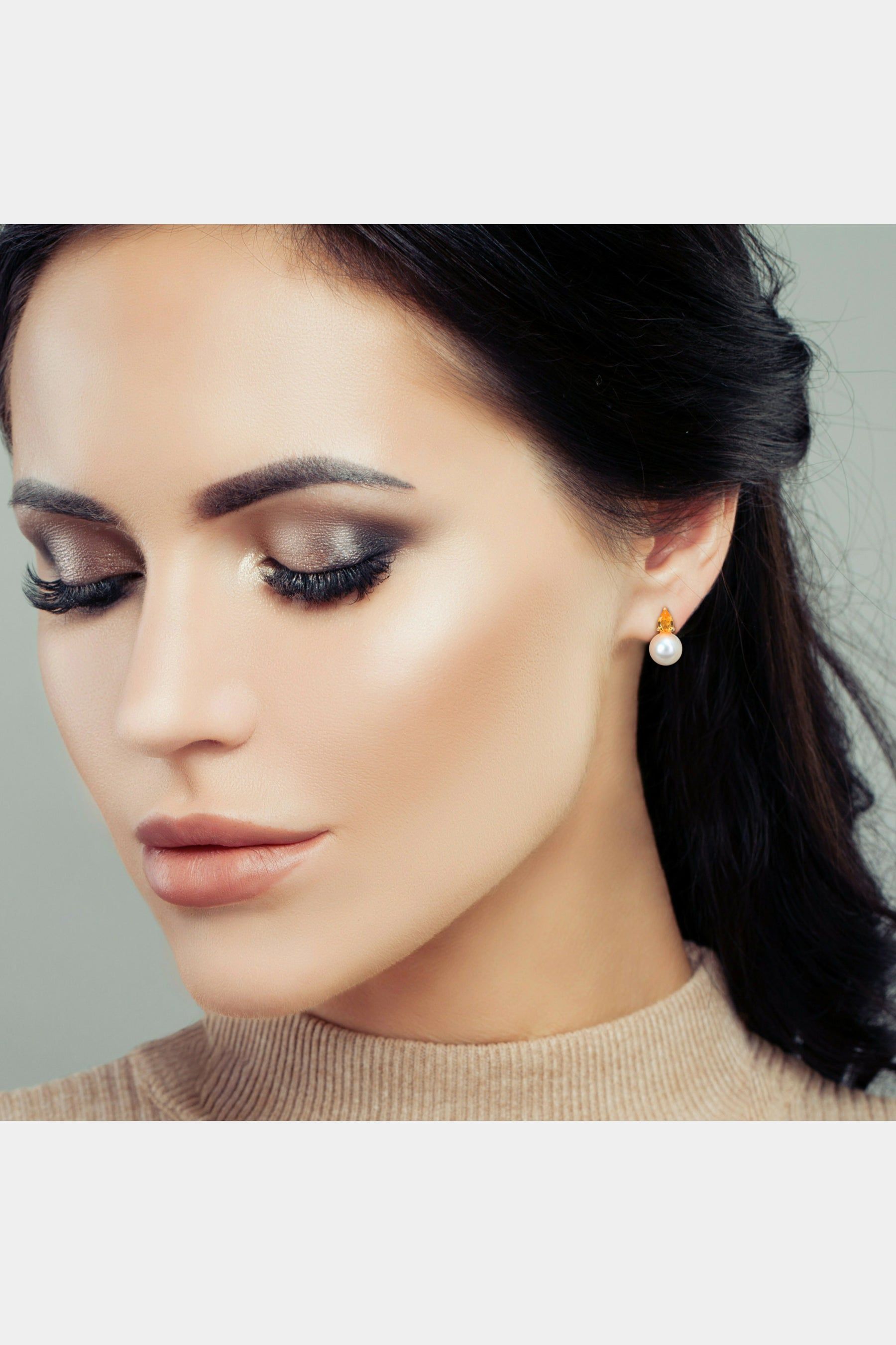 Freshwater Cultured Pearl And Citrine Drop Earrings sold by Lord & Taylor product image thumbnail 5