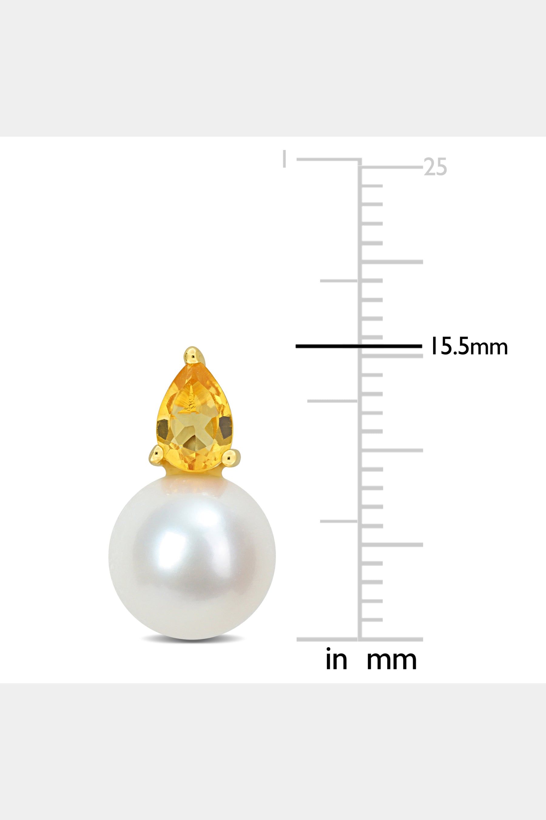 Freshwater Cultured Pearl And Citrine Drop Earrings sold by Lord & Taylor product image thumbnail 4