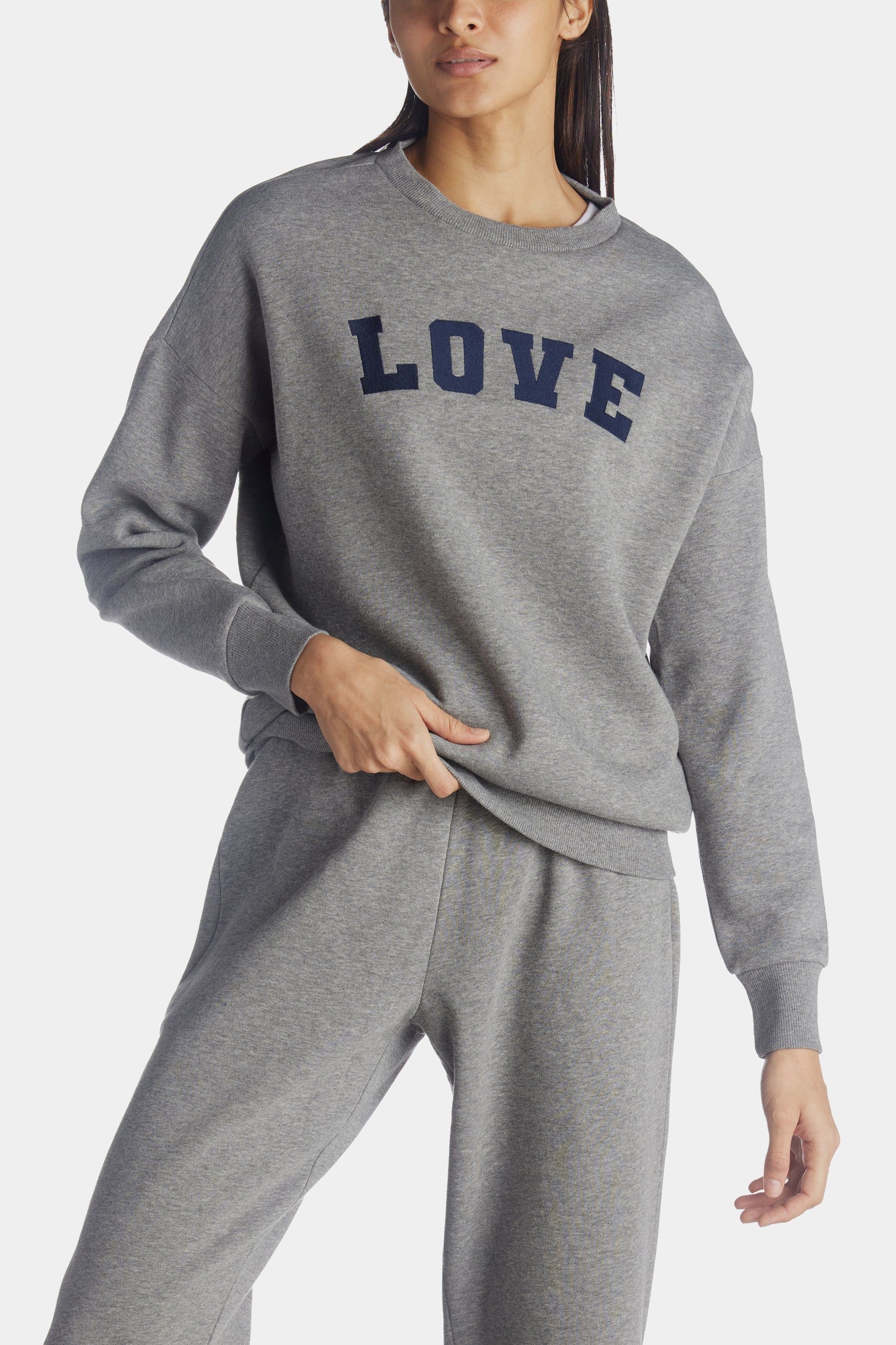 Love Crew Neck Fleece Sweatshirt sold by Lord & Taylor