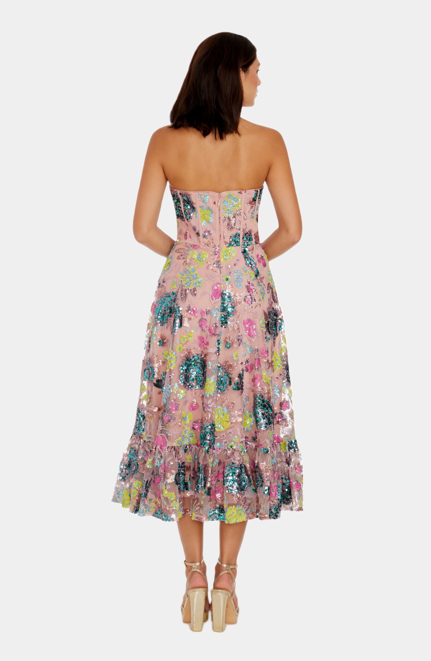 Carina Strapless Sweetheart Bustier Ruffle Hem Dress sold by Lord & Taylor product image thumbnail 3