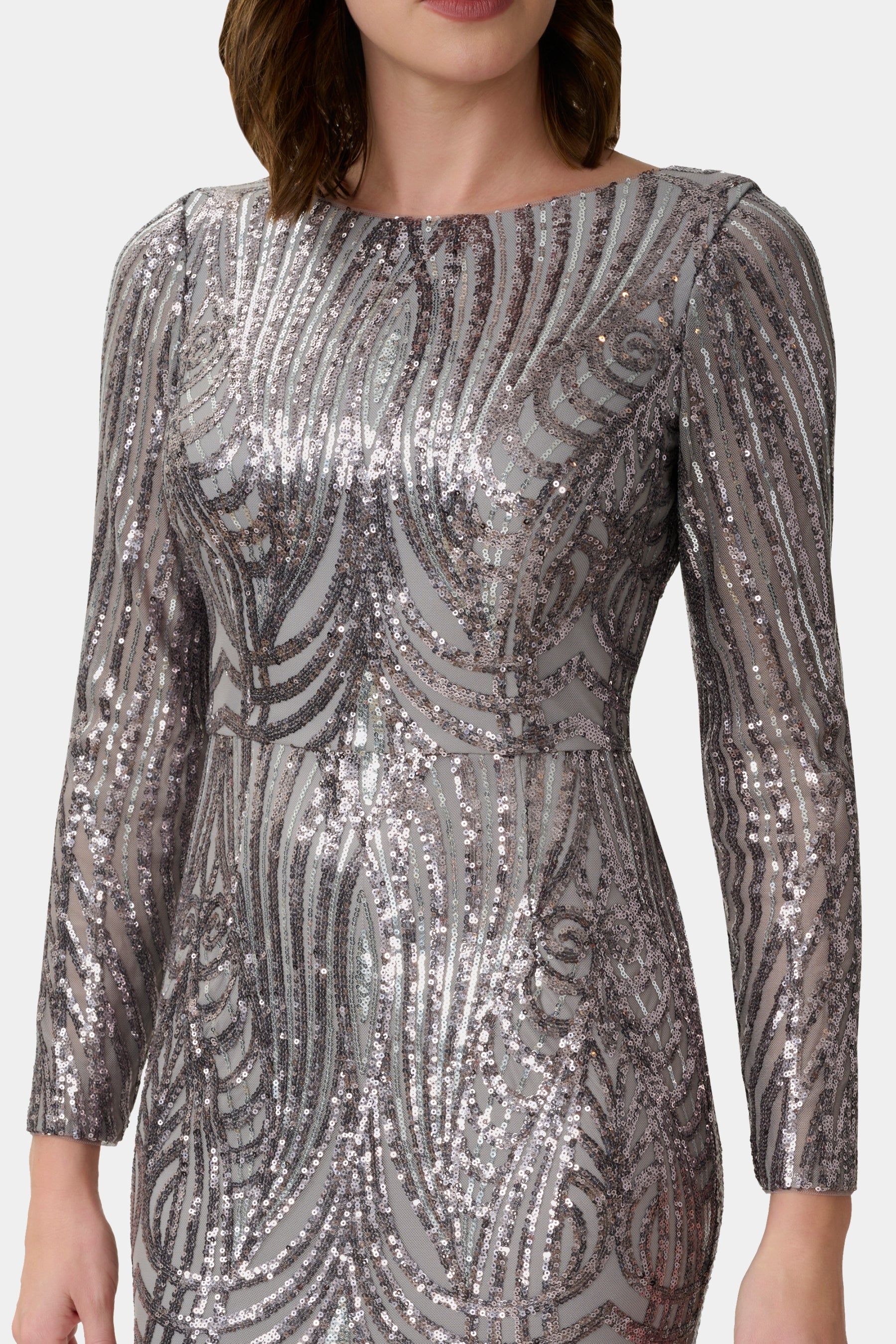 Sequin Mermaid Gown sold by Lord & Taylor product image thumbnail 3