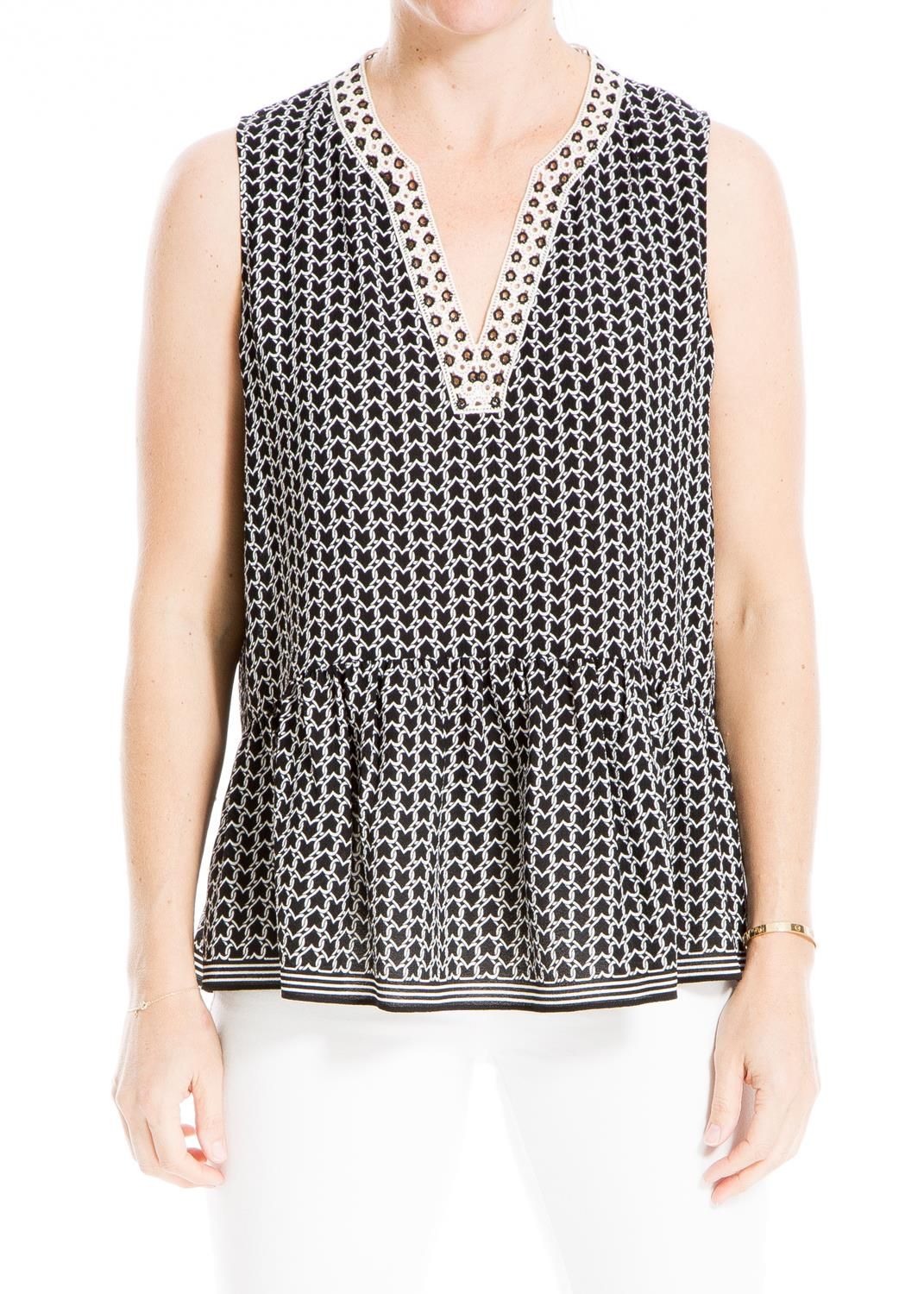Crepe Sleeveless Yoke Top sold by Lord & Taylor product image thumbnail 5