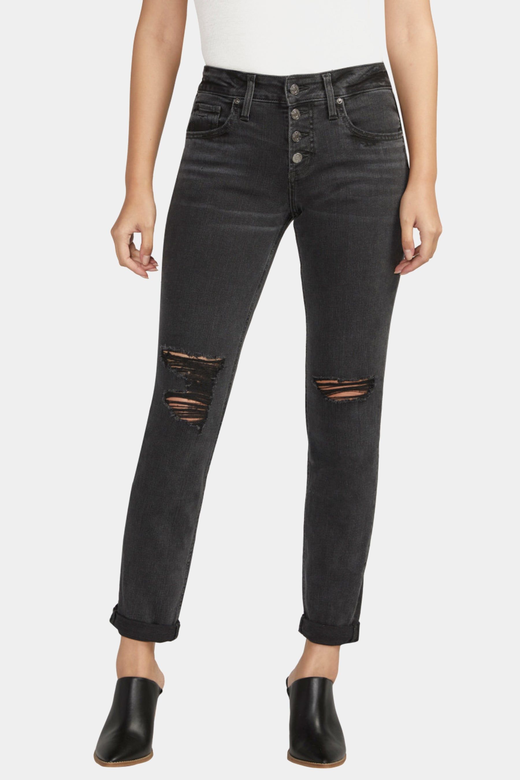 Boyfriend Mid Rise Slim Leg Jeans sold by Lord & Taylor