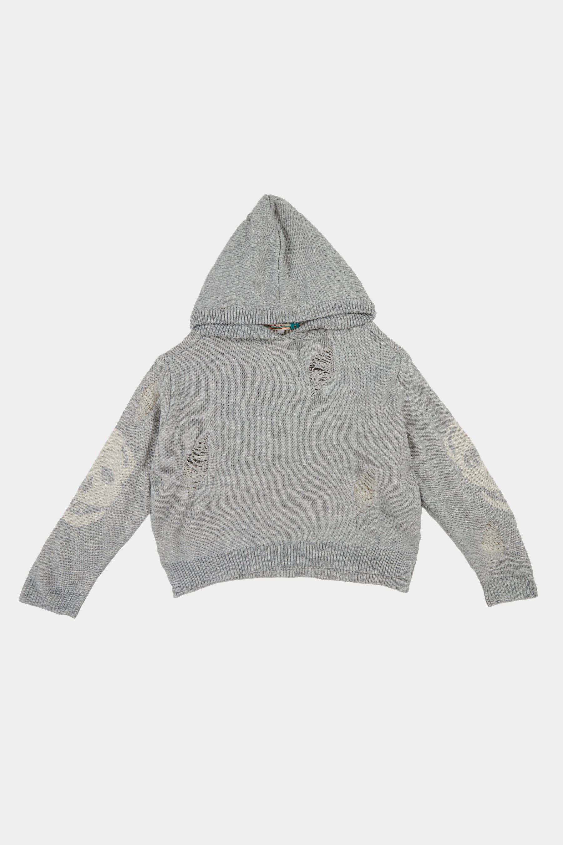 Girls Skull Distressed Sweater sold by Lord & Taylor