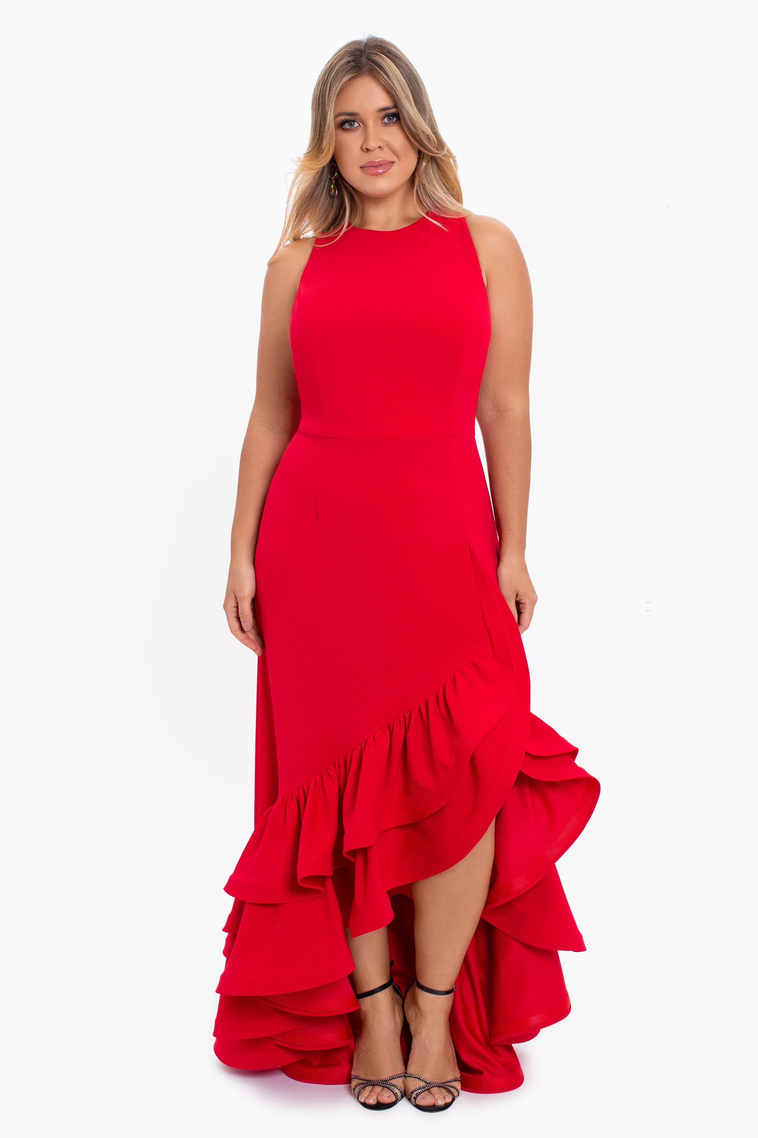 Ruffle Tier Scuba Crepe sold by Lord & Taylor product image thumbnail 7