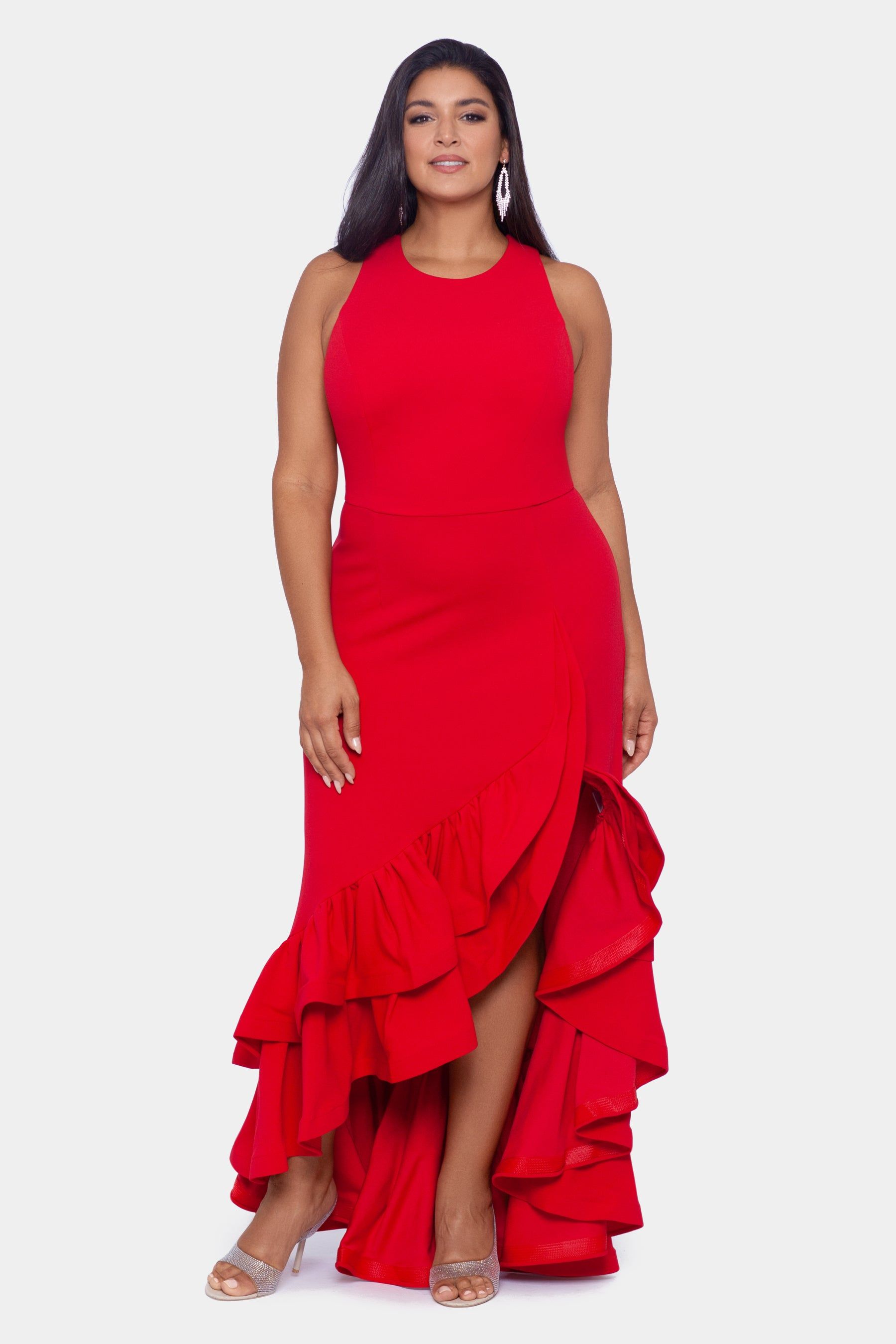 Ruffle Tier Scuba Crepe sold by Lord & Taylor product image thumbnail 4