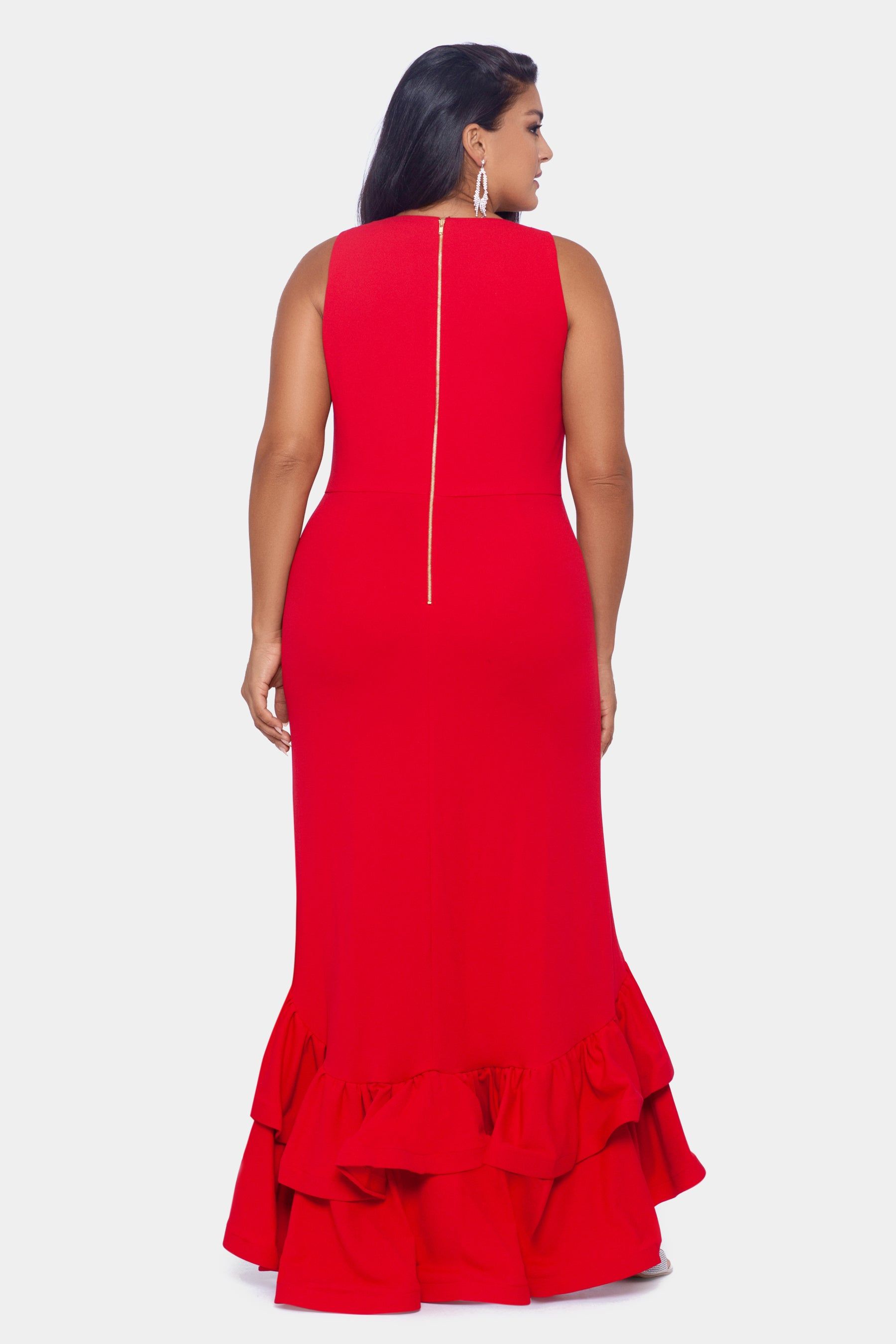 Ruffle Tier Scuba Crepe sold by Lord & Taylor product image thumbnail 5