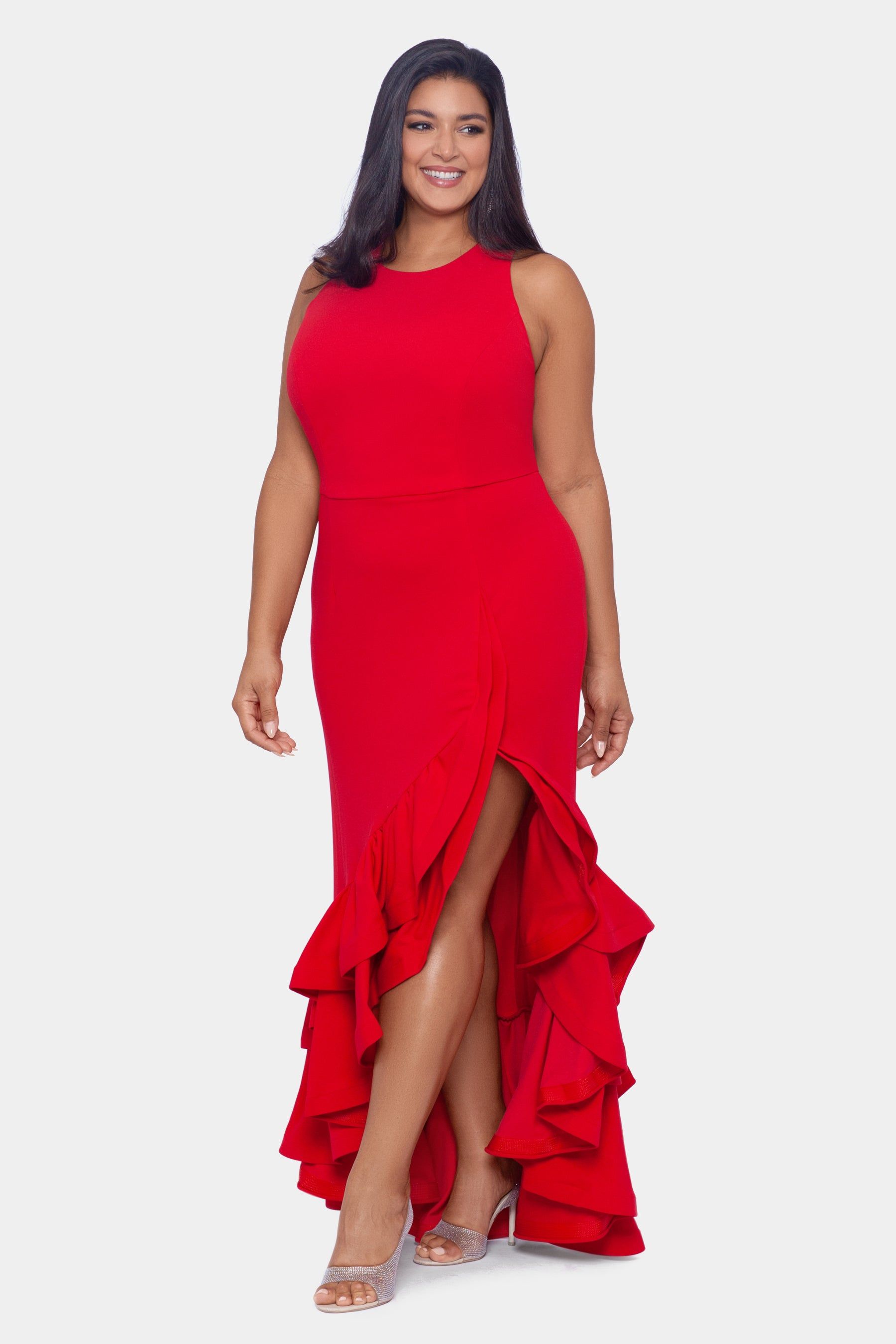 Ruffle Tier Scuba Crepe sold by Lord & Taylor product image thumbnail 2