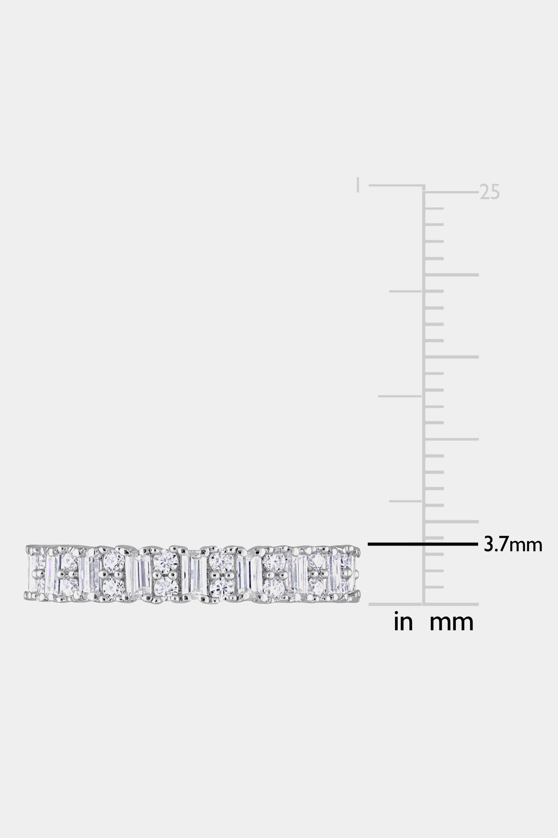 Created Moissanite Eternity Ring in Sterling Silver sold by Lord & Taylor product image thumbnail 5
