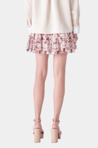Printed Linen Tiered Mini Skirt sold by Lord & Taylor