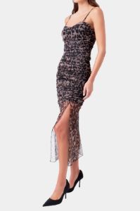 Ruched Mesh Midi Dress sold by Lord & Taylor