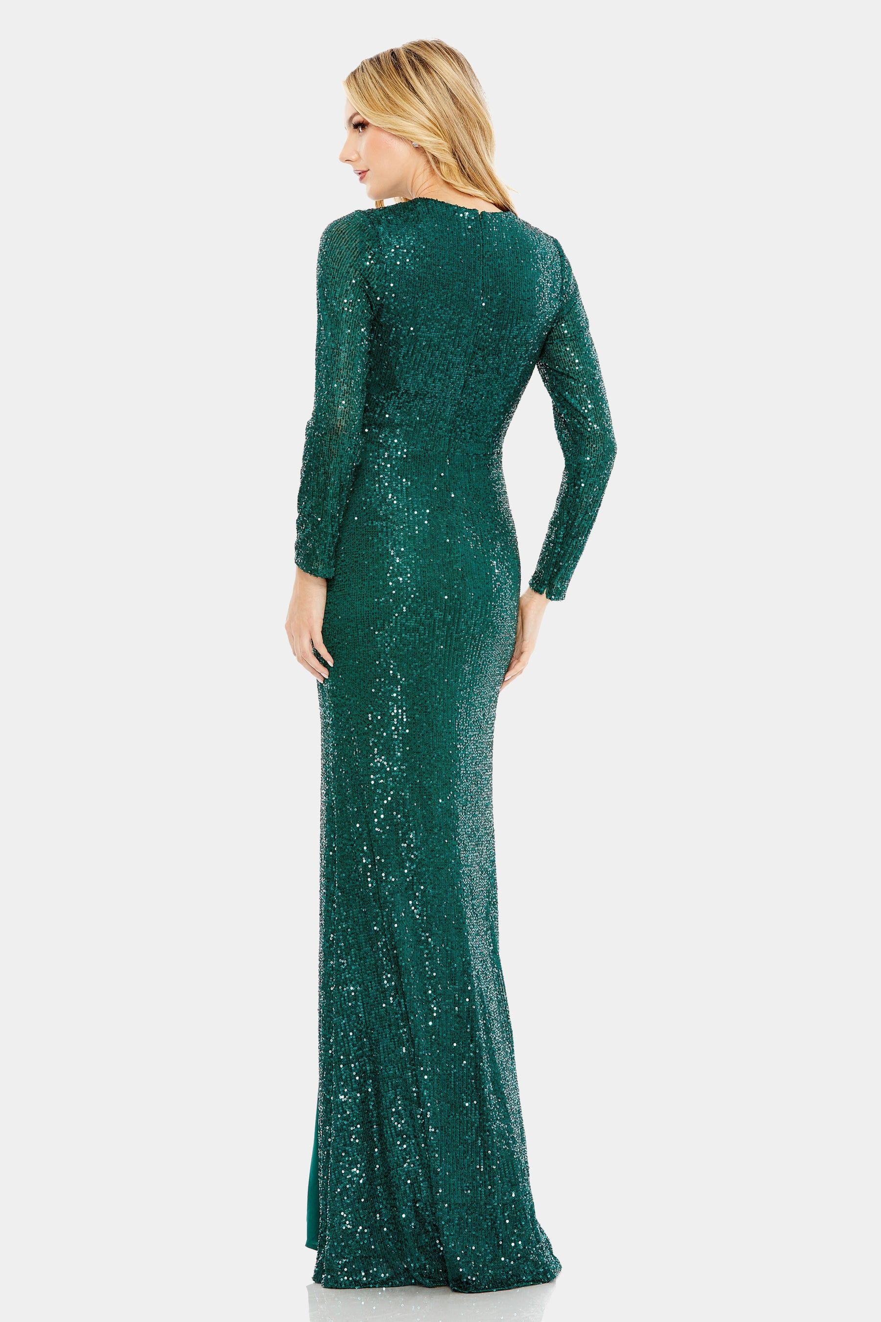 Sequined Long Sleeve Gown sold by Lord & Taylor product image thumbnail 2