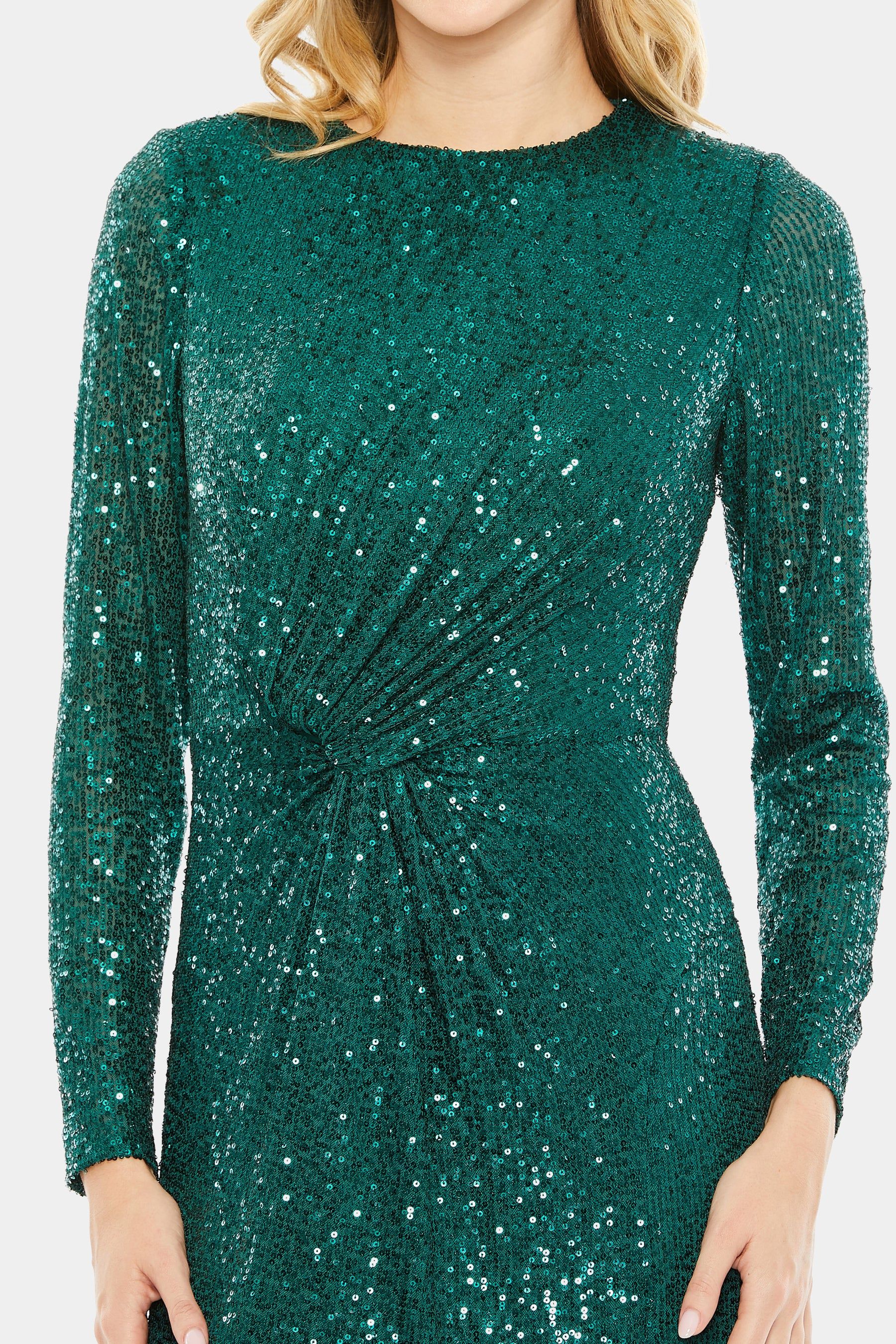 Sequined Long Sleeve Gown sold by Lord & Taylor product image thumbnail 3