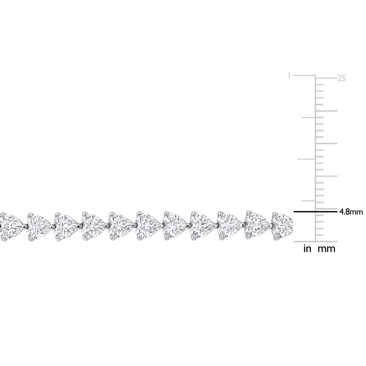 White Sapphire Heart Tennis Bracelet sold by Lord & Taylor product image thumbnail 3