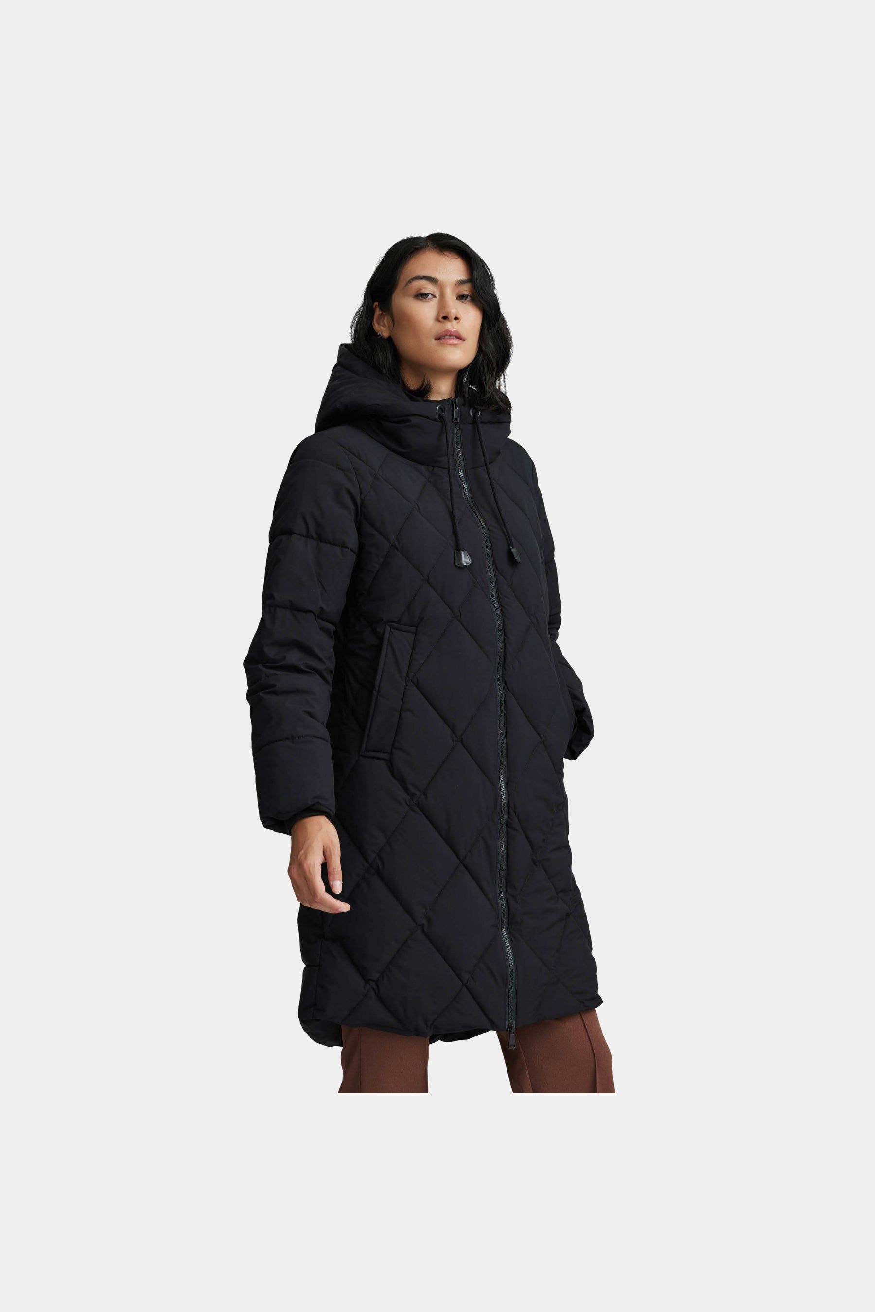 Mixed Quilted Hooded Puffer Coat sold by Lord & Taylor product image thumbnail 2