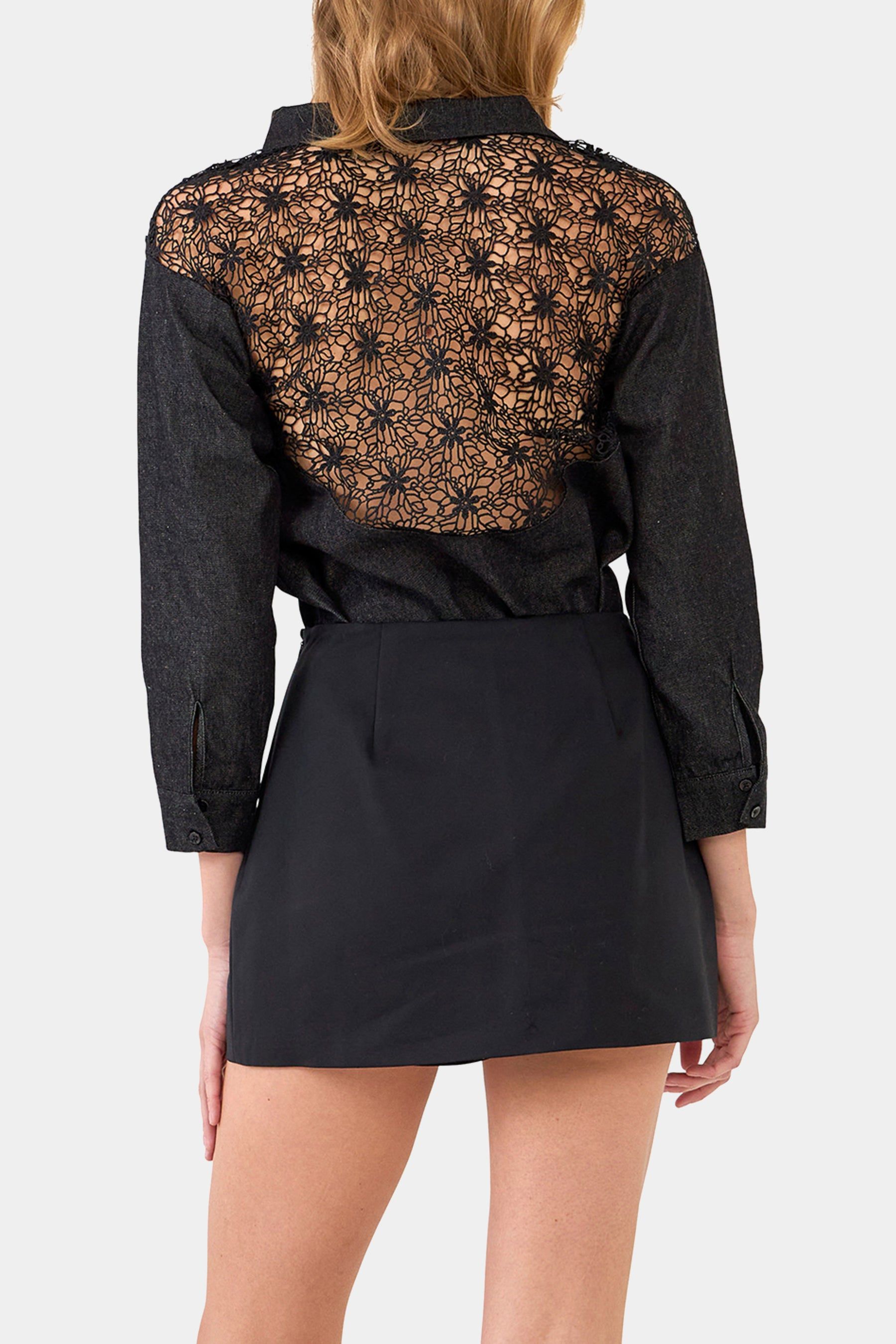 Long Sleeves Lace Shirt sold by Lord & Taylor product image thumbnail 2