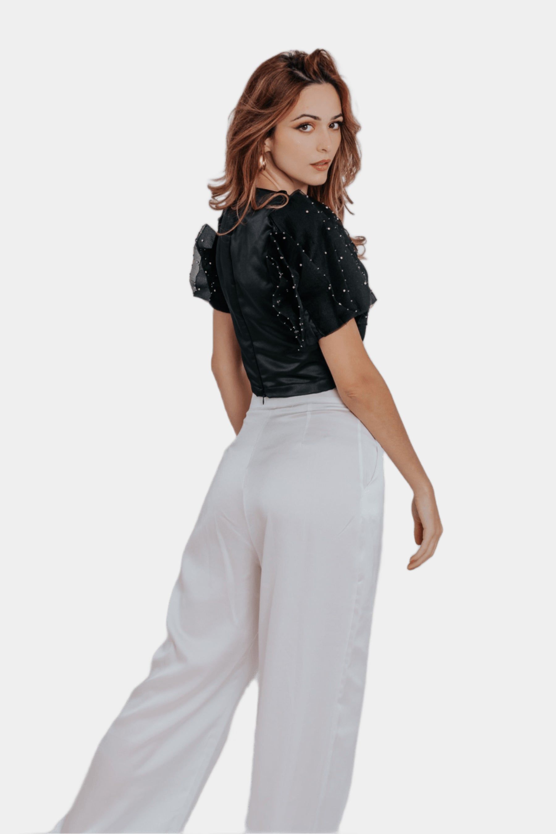 Fiona Ruffle Puff Pleated Sleeves Top sold by Lord & Taylor product image thumbnail 4