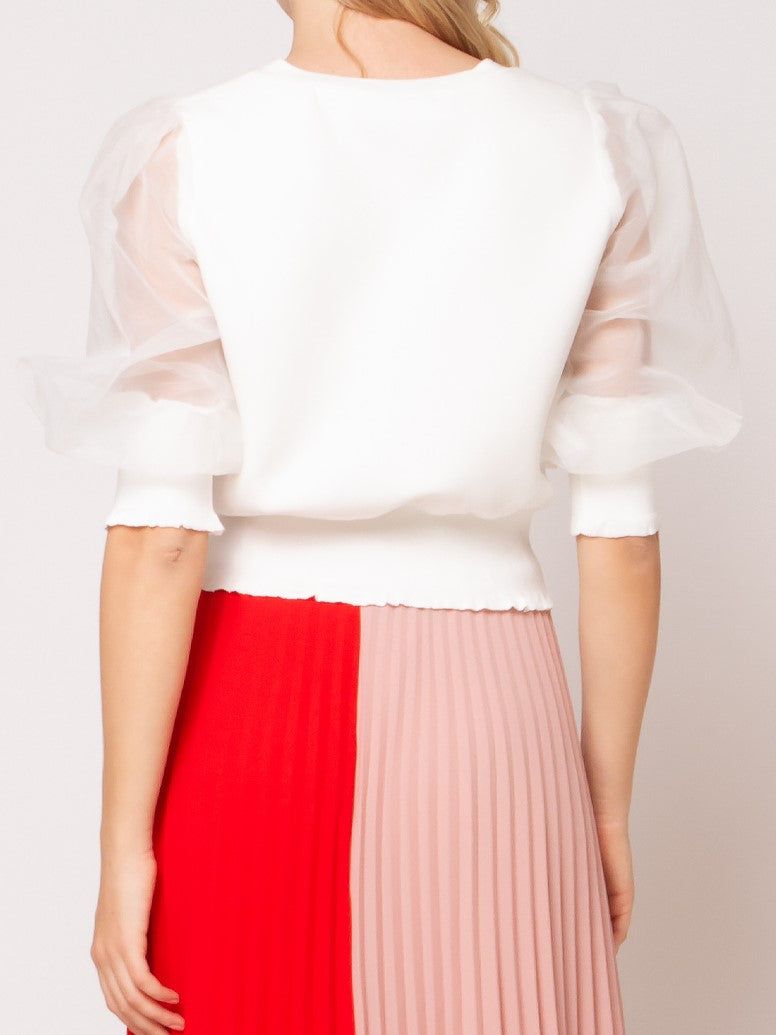Organza Puff Sleeve Top Waist and Cuff sold by Lord & Taylor product image thumbnail 7
