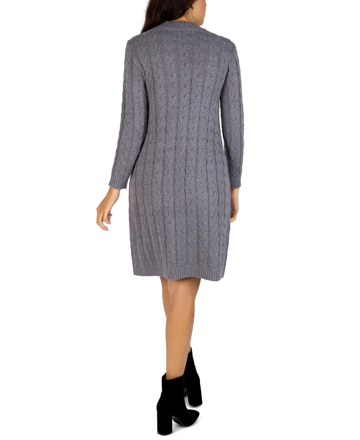 Long Sleeve Double Pocket Sweater Knit Dress sold by Lord & Taylor product image thumbnail 3