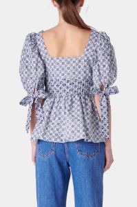 Print Block Smocked Top sold by Lord & Taylor