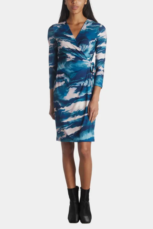 Printed Ity Classic Wrap Dress sold by Lord & Taylor