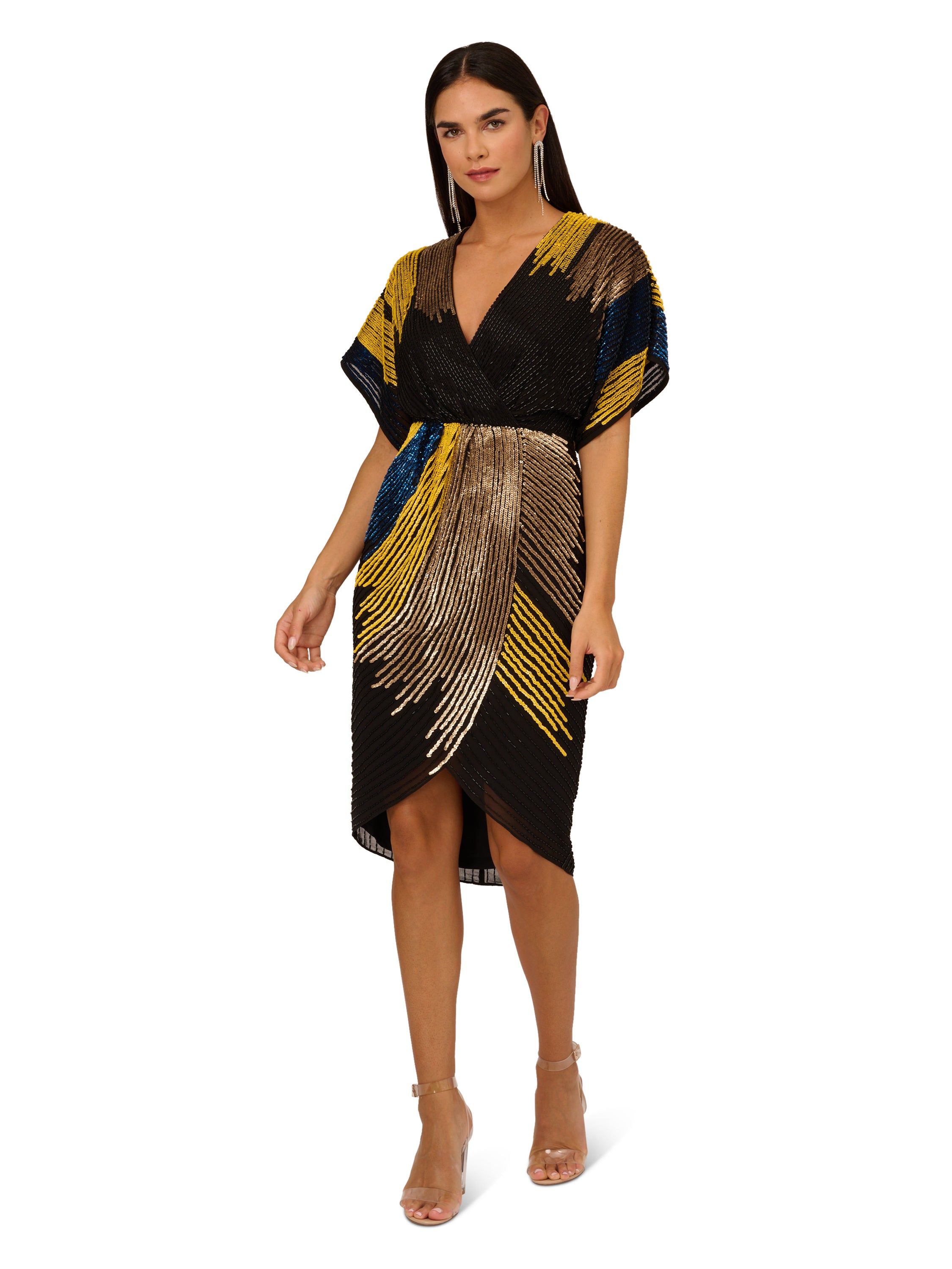 Beaded Dolman Sleeve Faux Wrap sold by Lord & Taylor product image thumbnail 5