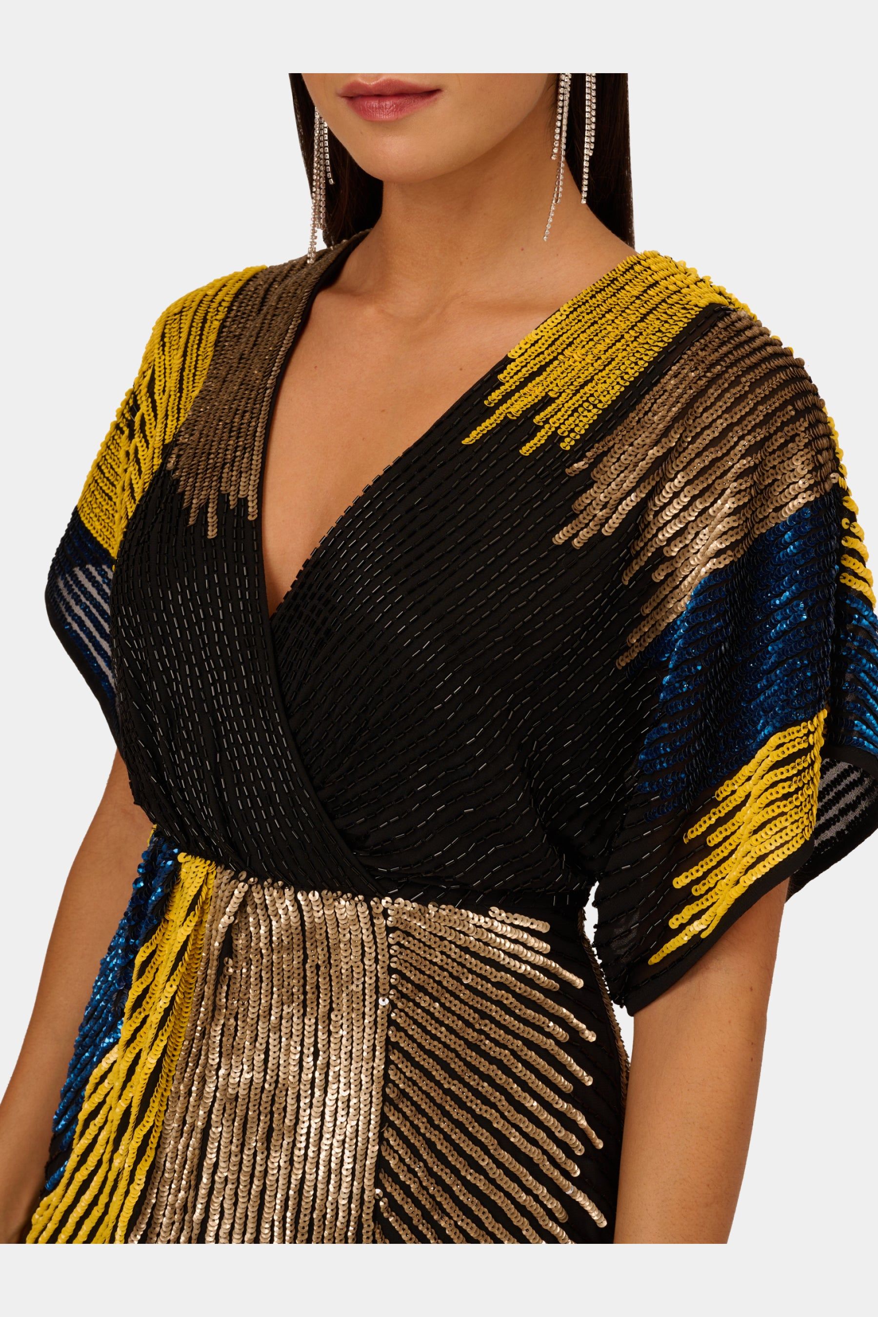 Beaded Dolman Sleeve Faux Wrap sold by Lord & Taylor product image thumbnail 4