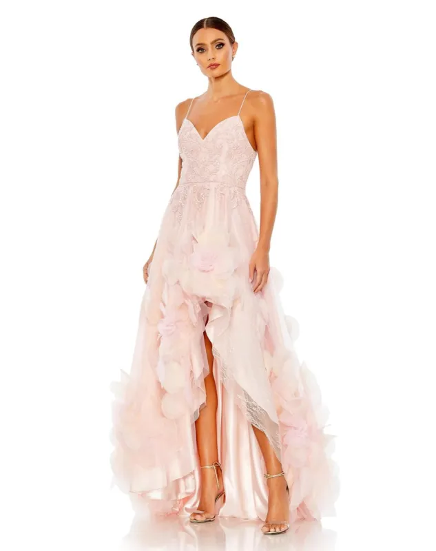 Embellished Floral High Low Sleeveless Gown sold by Lord & Taylor