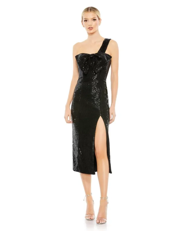 Sequined Strappless Faux Bow Column Gown sold by Lord & Taylor
