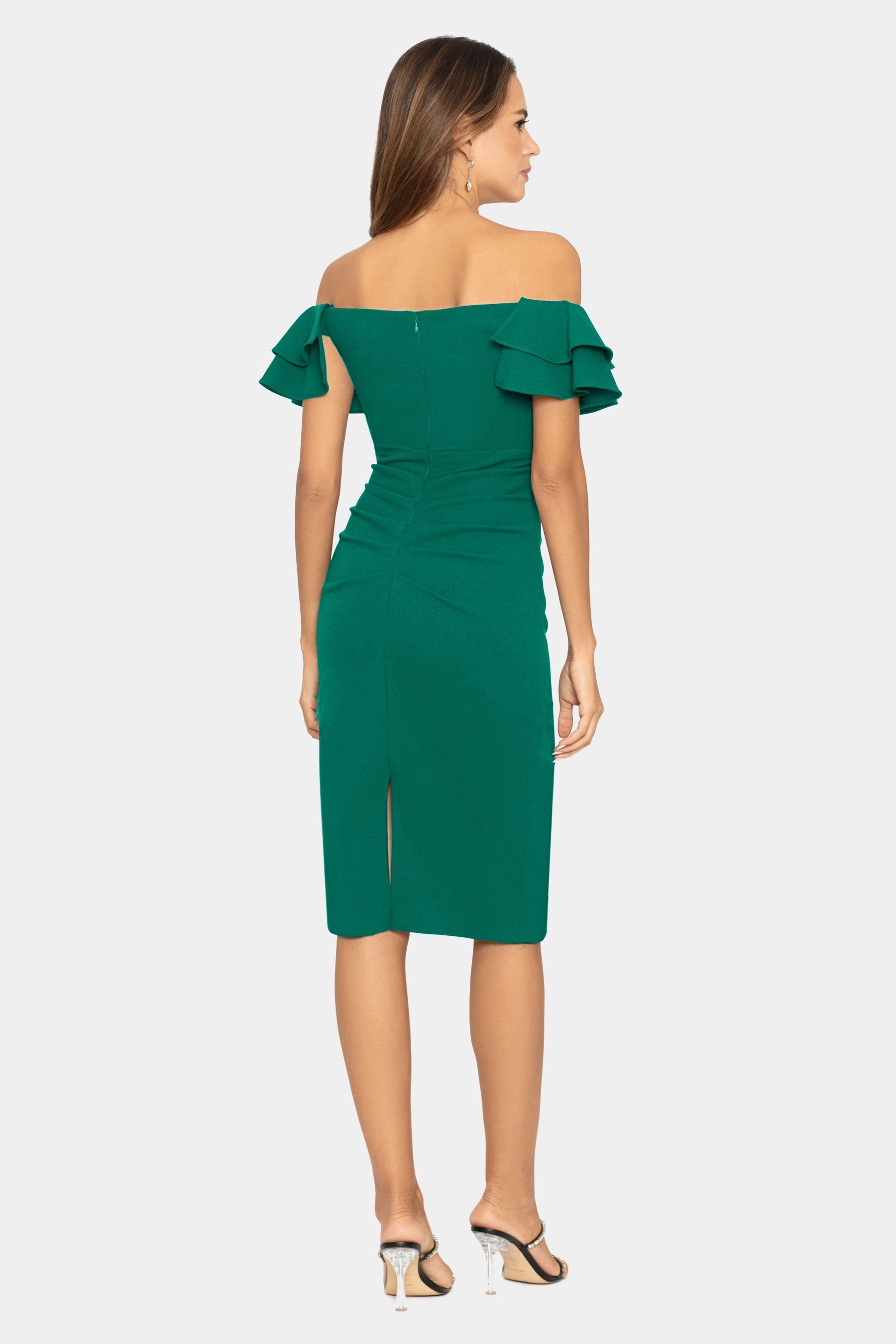 Short Scuba Crepe Off The Shoulder sold by Lord & Taylor product image thumbnail 2