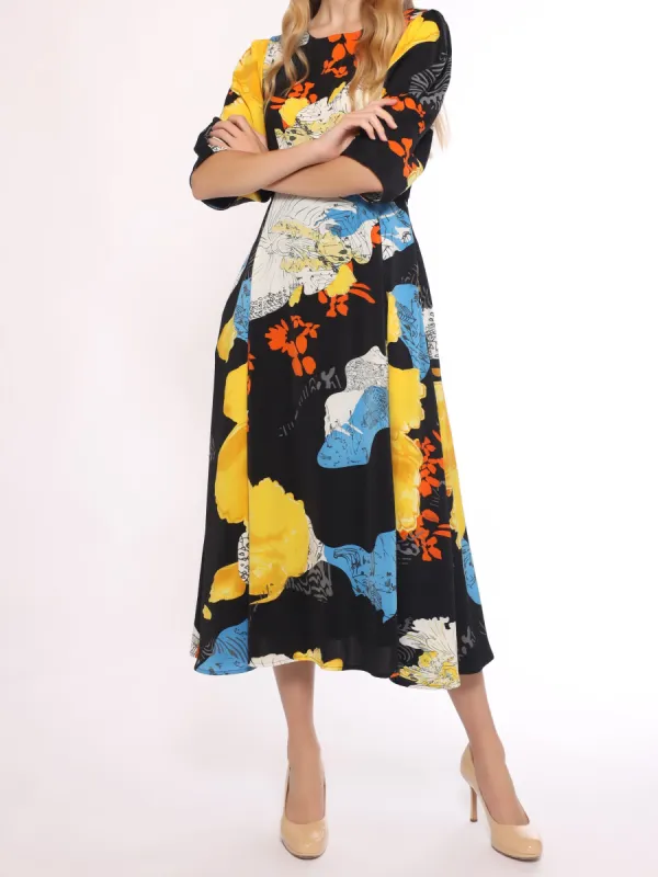 Fitted Waist Flower Print Dress sold by Lord & Taylor