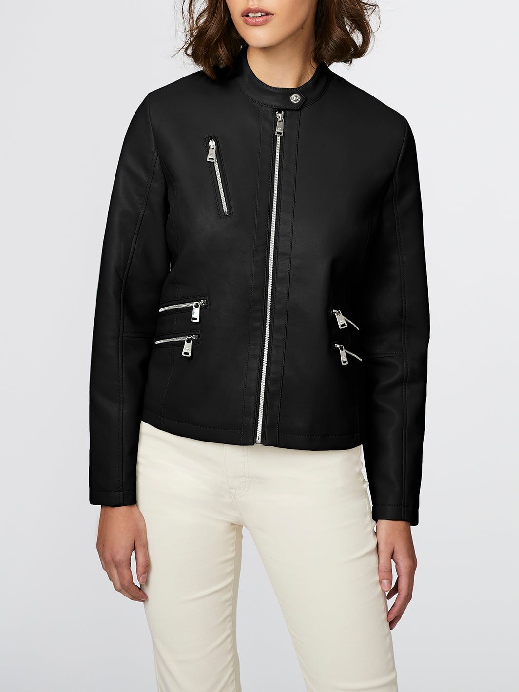 Faux Leather Moto Jacket sold by Lord & Taylor product image thumbnail 5