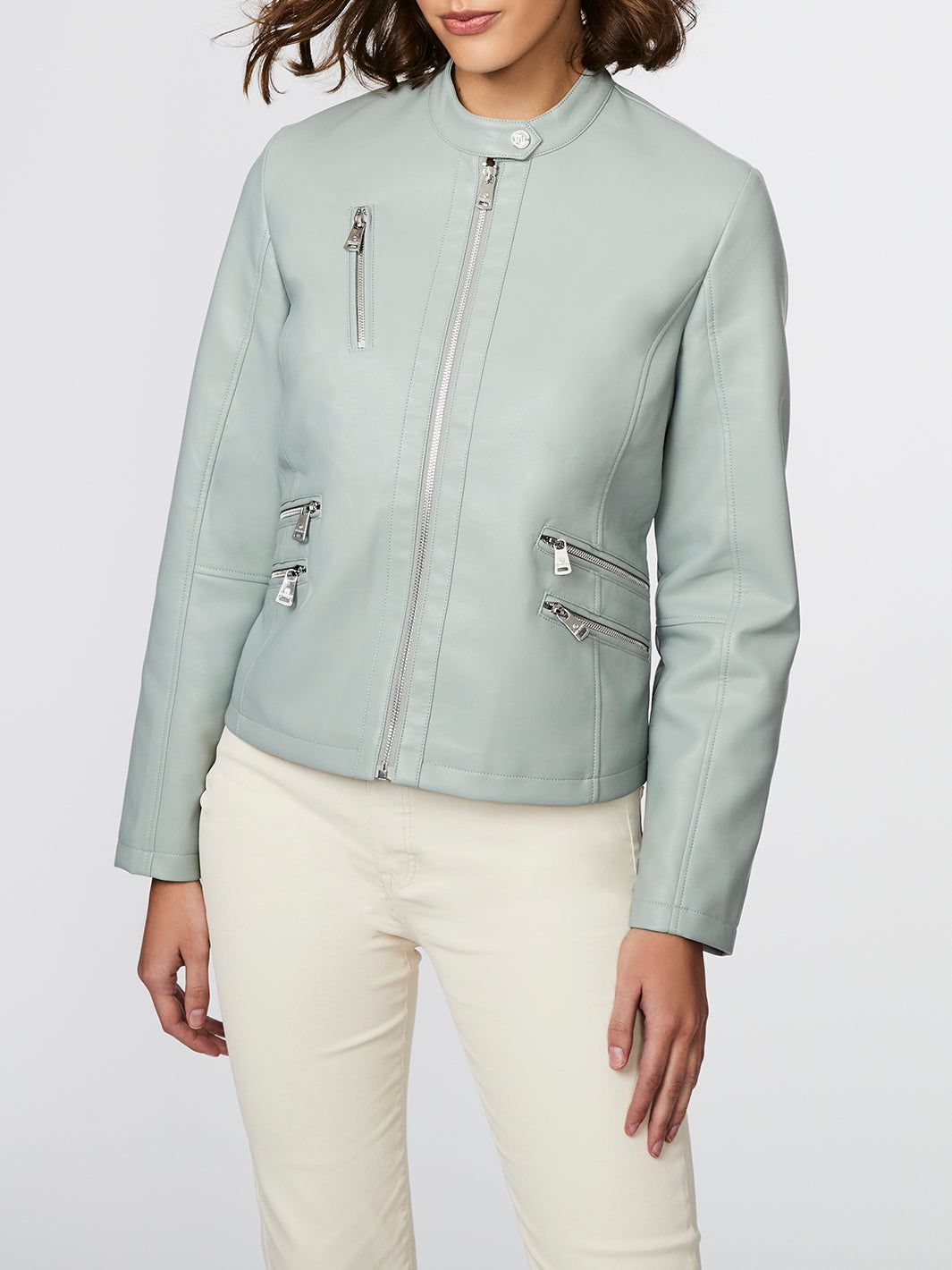 Faux Leather Moto Jacket sold by Lord & Taylor product image thumbnail 12